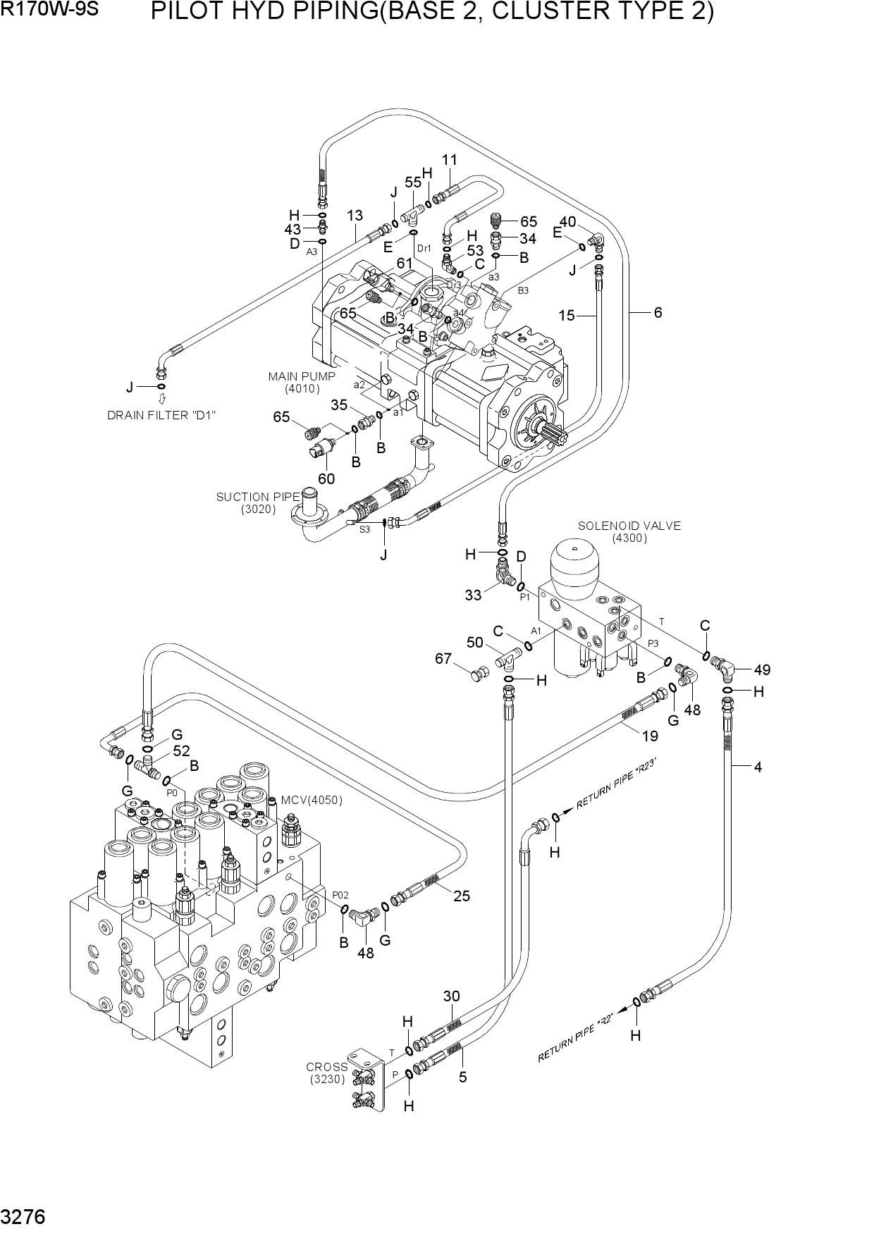 PILOT HYD PIPING(BASE 2, CLUSTER TYPE 2)