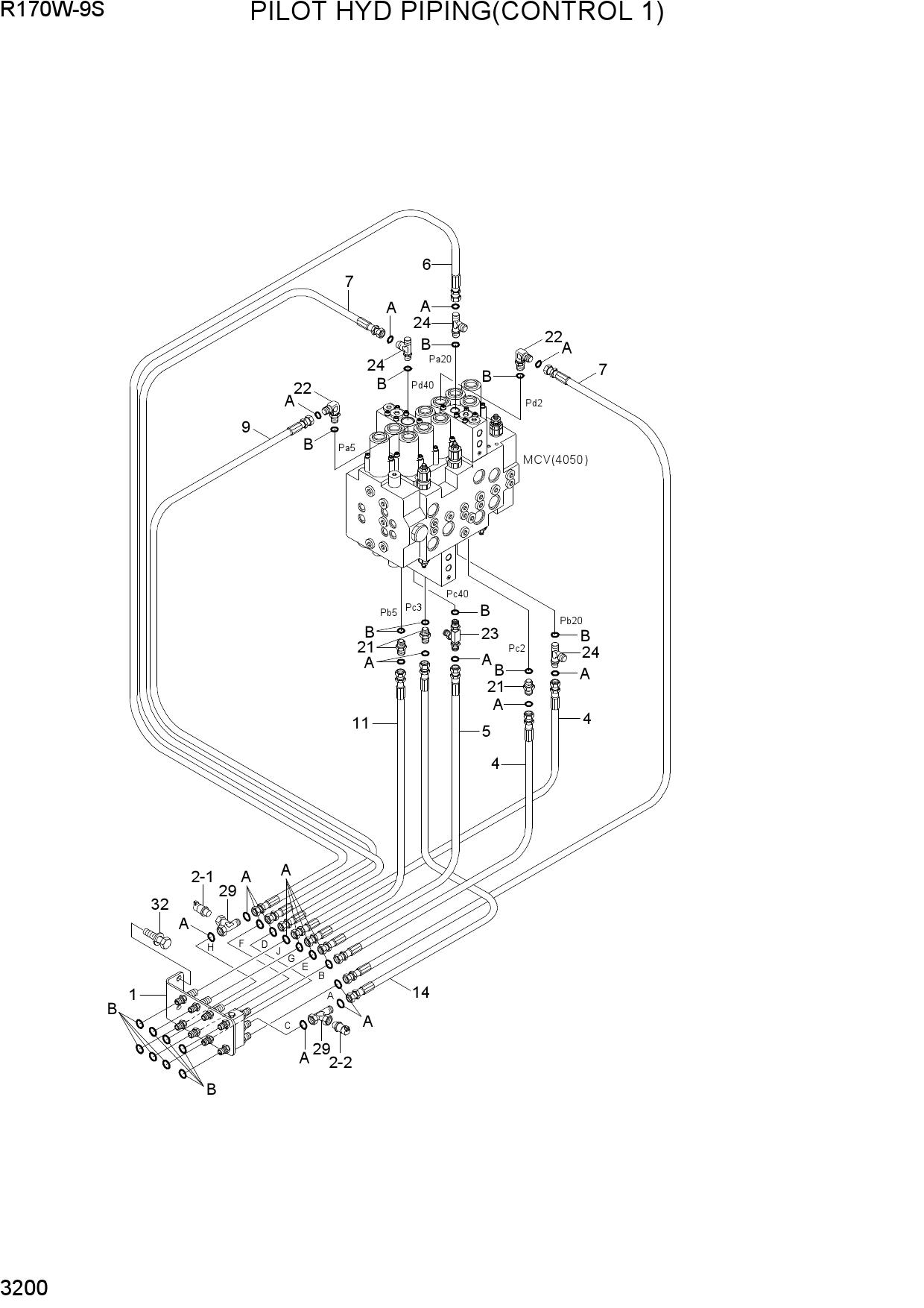 PILOT HYD PIPING(CONTROL 1)