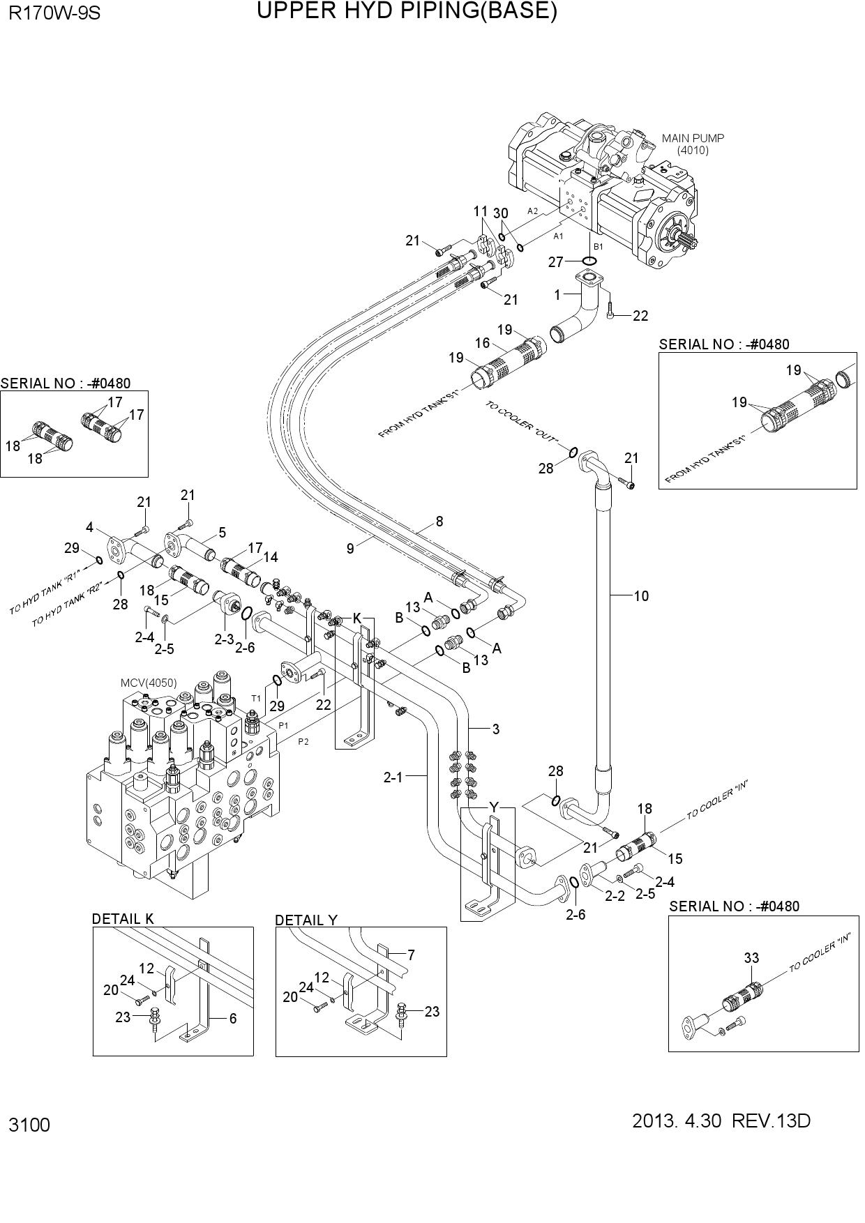 UPPER HYD PIPING(BASE)