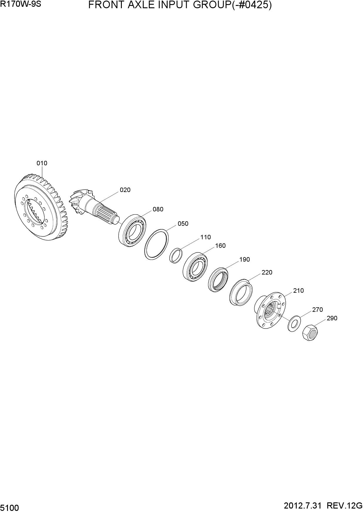 FRONT AXLE INPUT GROUP(-#0425)