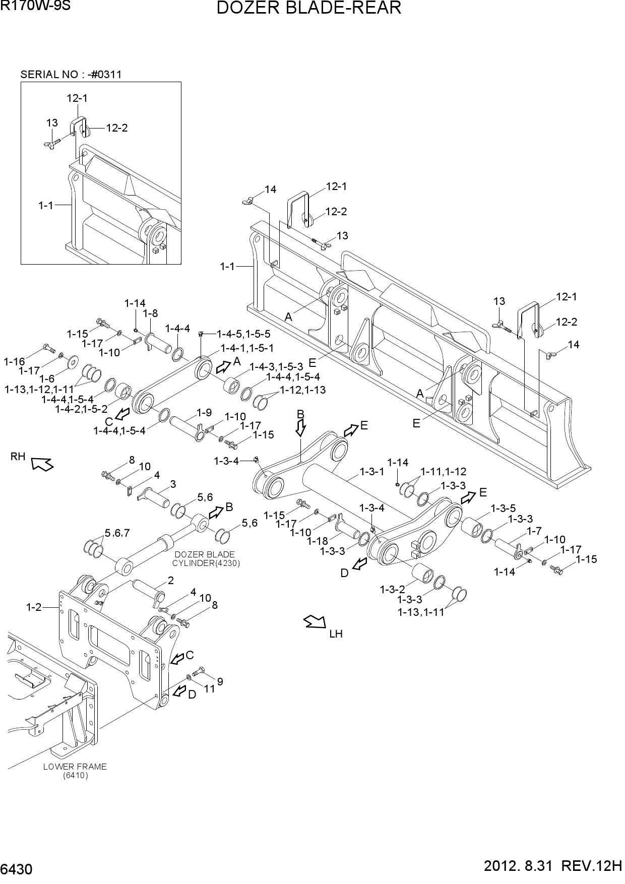 DOZER BLADE-REAR