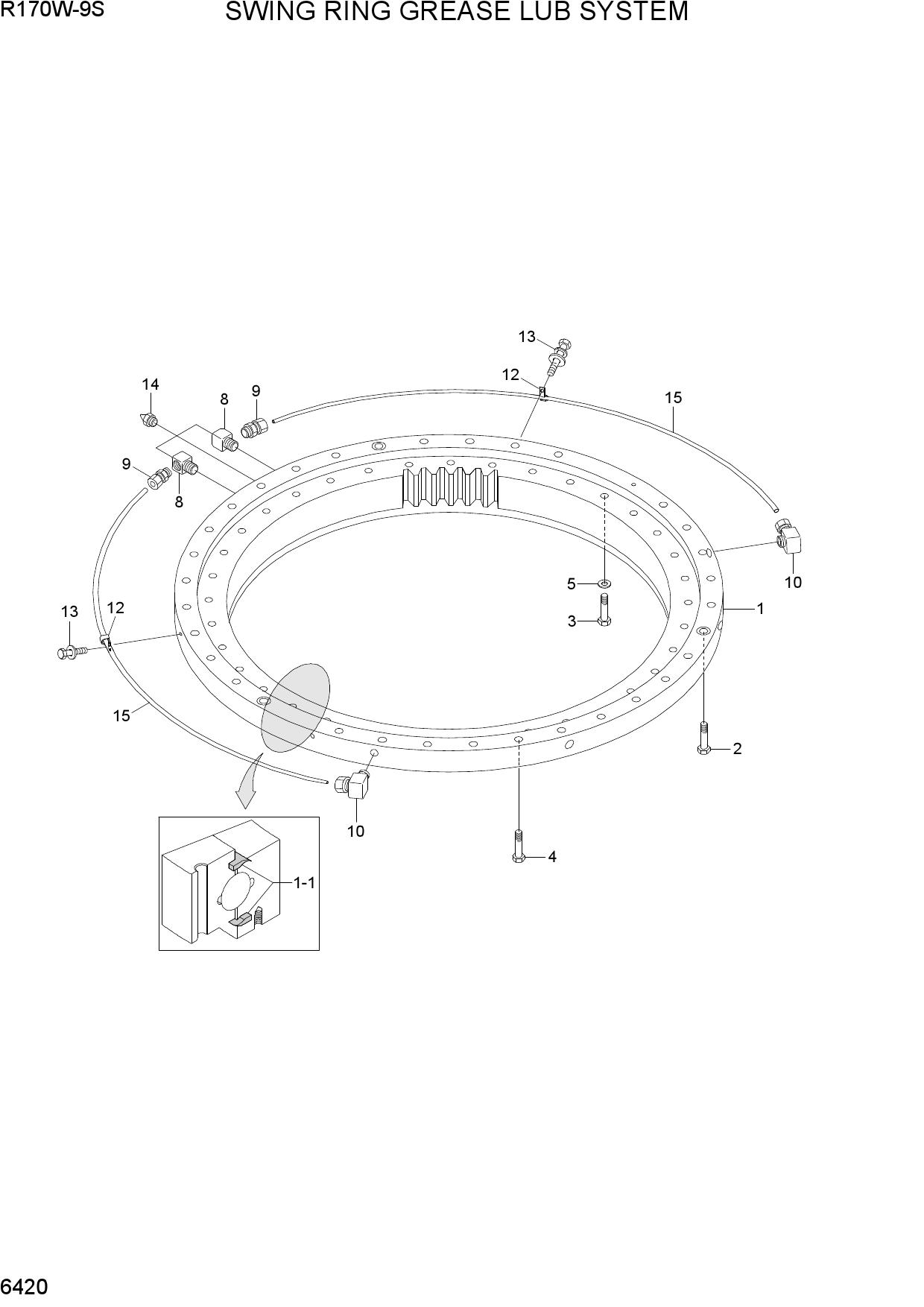 SWING RING GREASE LUB SYSTEM