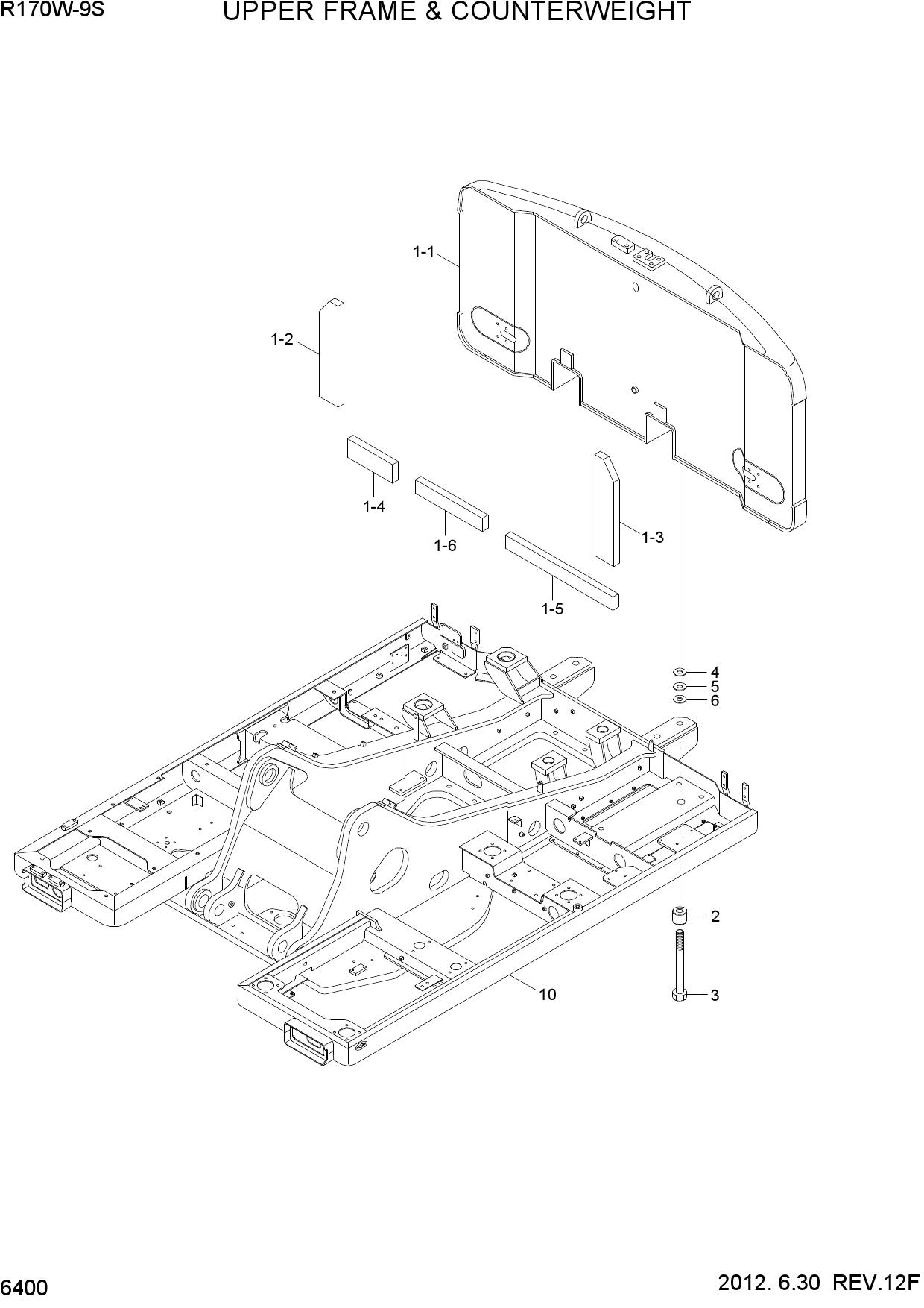 UPPER FRAME & COUNTERWEIGHT