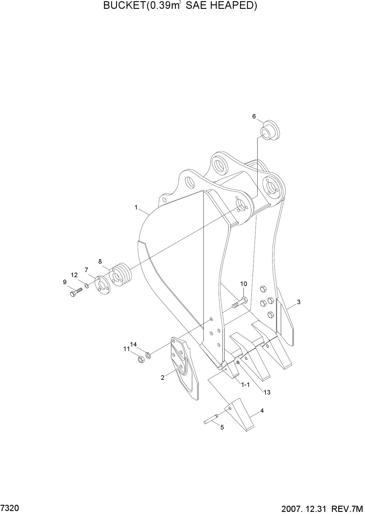 BUCKET(0.39M3 SAE HEAPED)