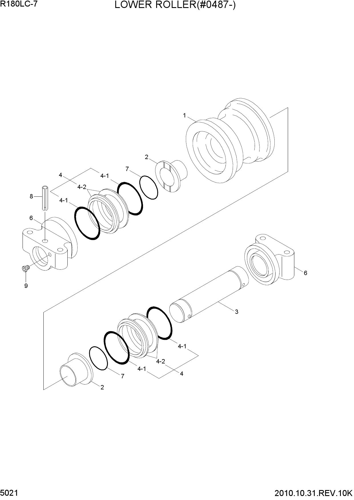 LOWER ROLLER(#0487-)