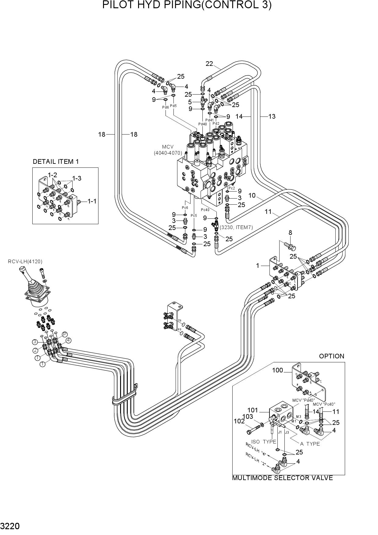 PILOT HYD PIPING(CONTROL 3)