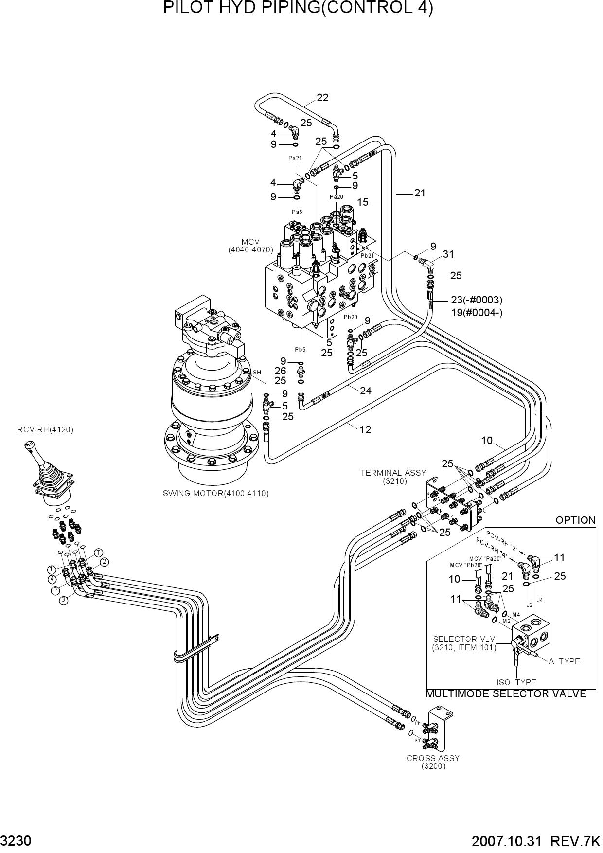 PILOT HYD PIPING(CONTROL 4)
