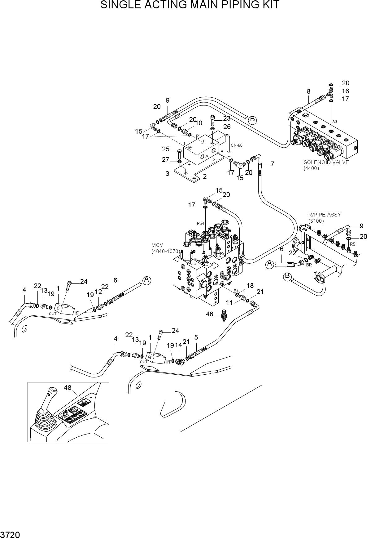 SINGLE ACTING MAIN PIPING KIT