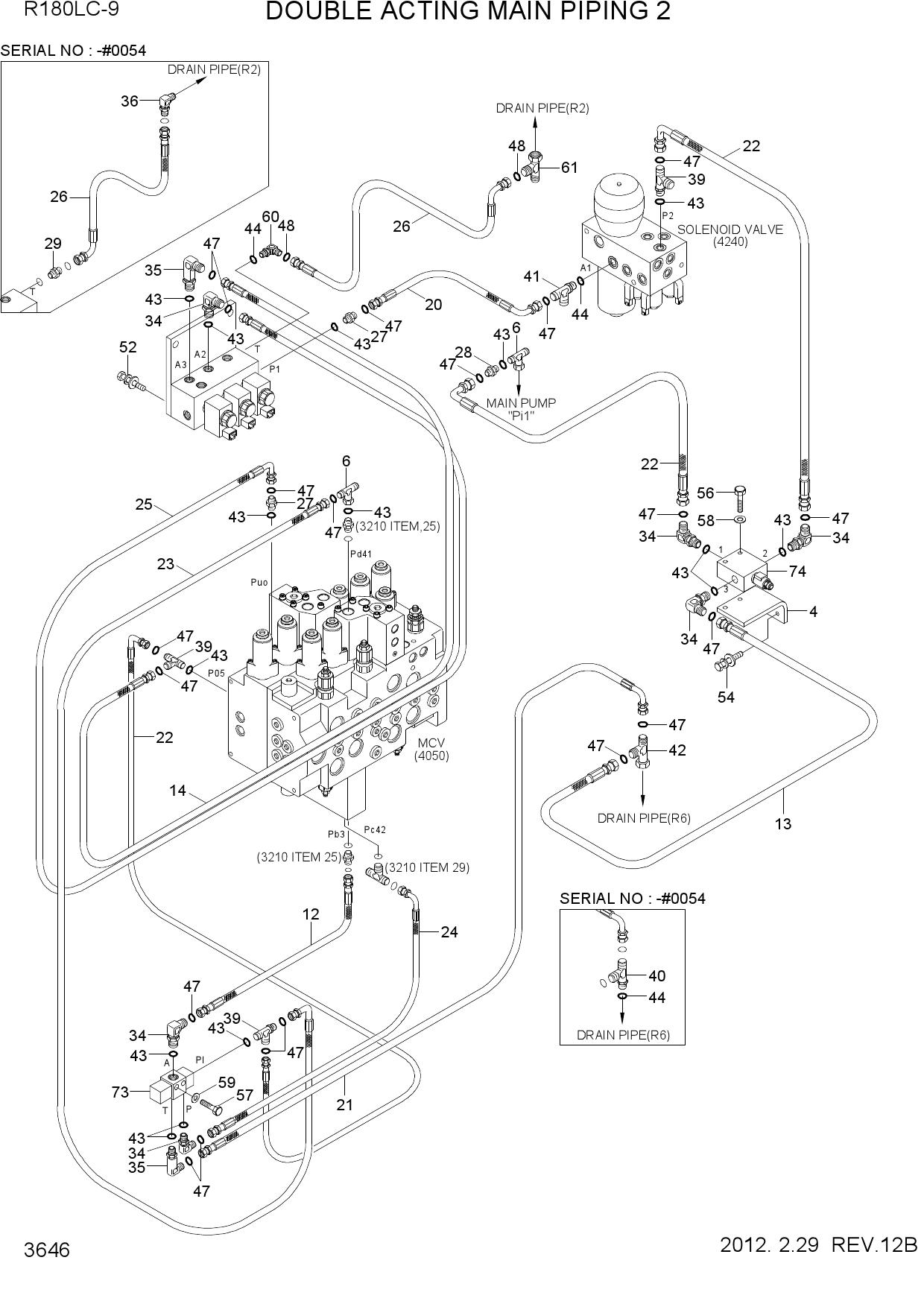 DOUBLE ACTING MAIN PIPING KIT 2