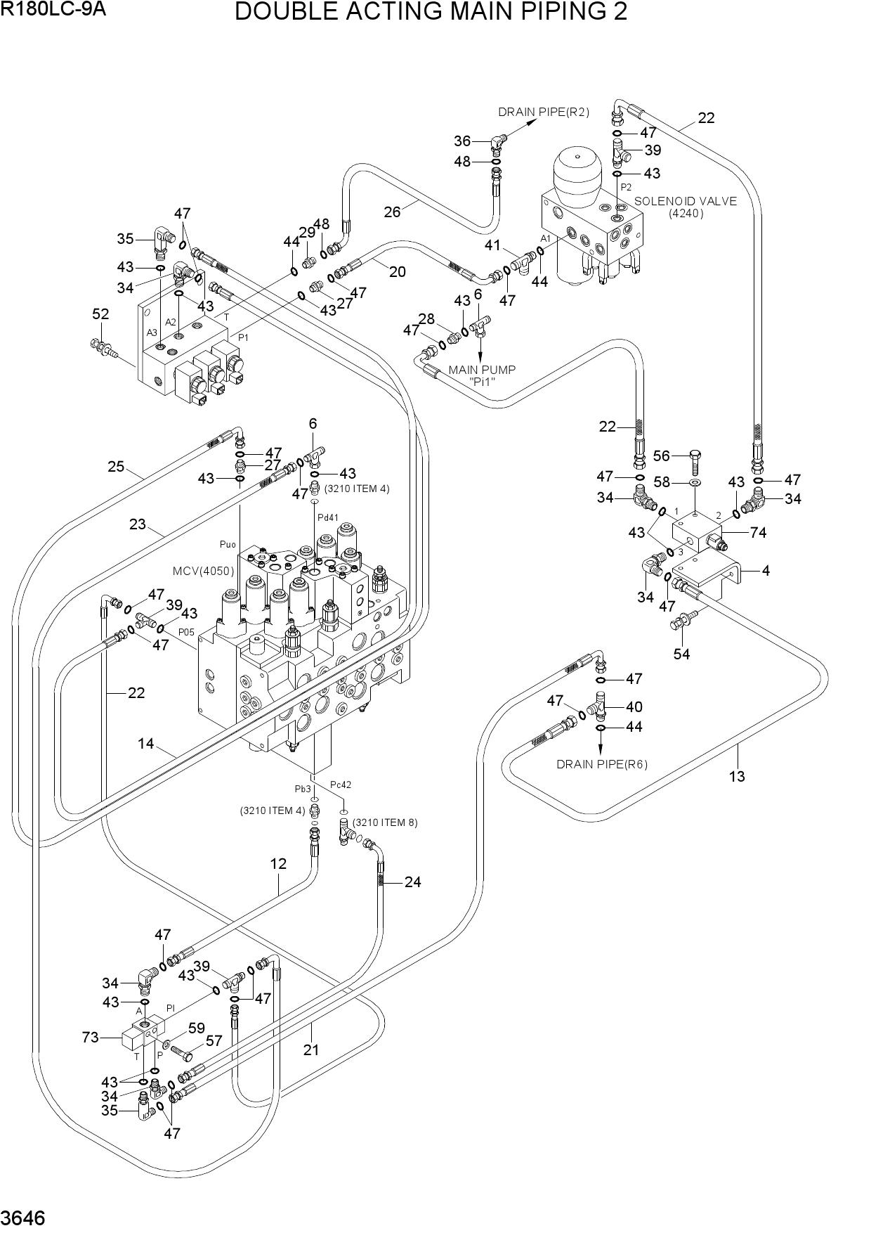 DOUBLE ACTING MAIN PIPING KIT 2