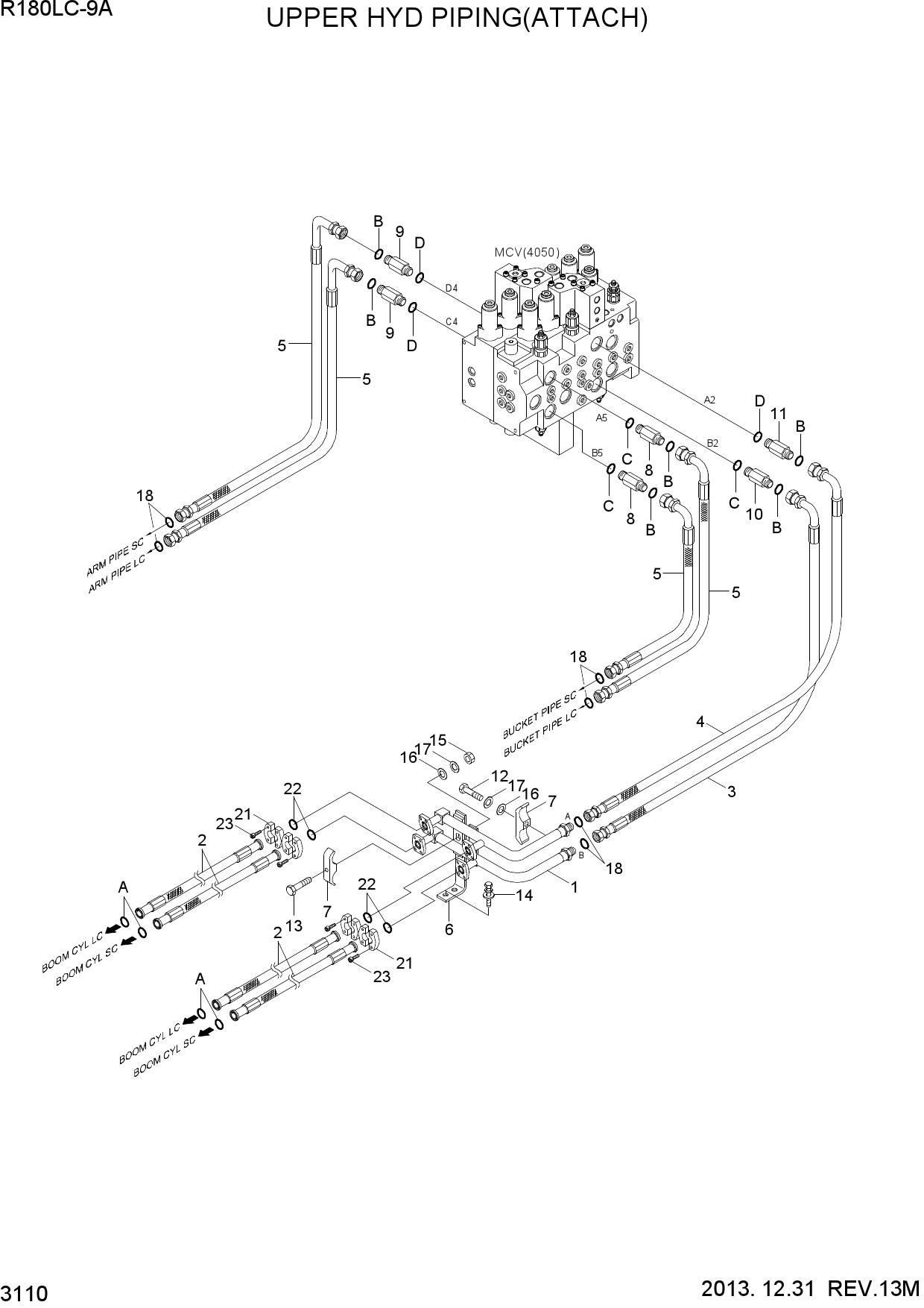 UPPER HYD PIPING(ATTACH)