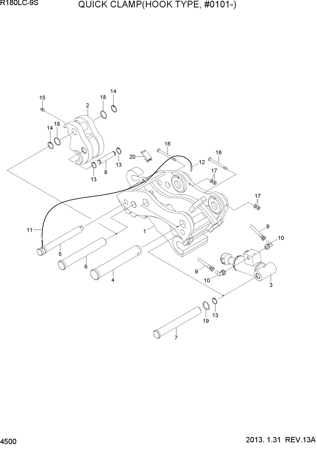 QUICK CLAMP(HOOK TYPE, #0101-)