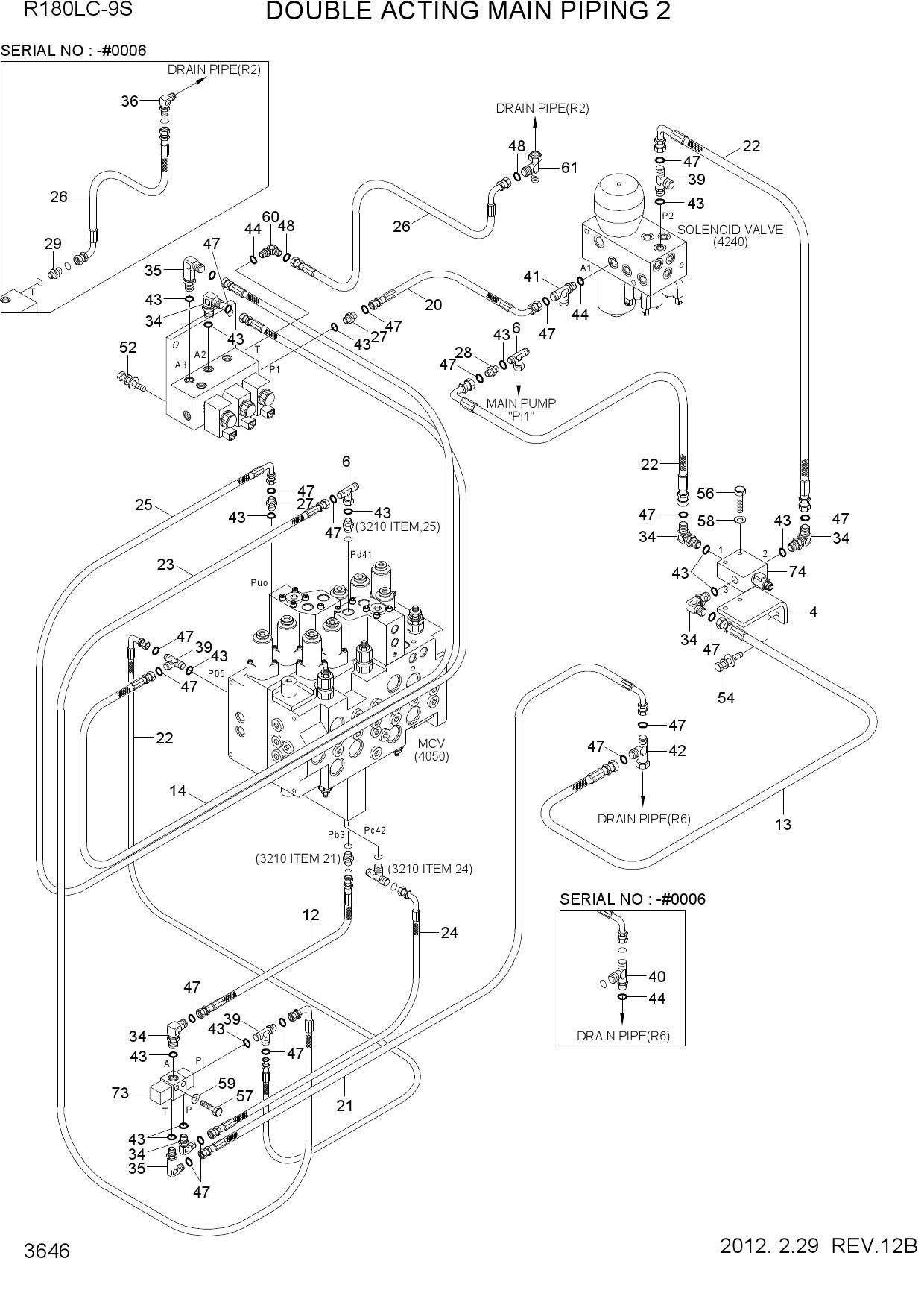 DOUBLE ACTING MAIN PIPING KIT 2
