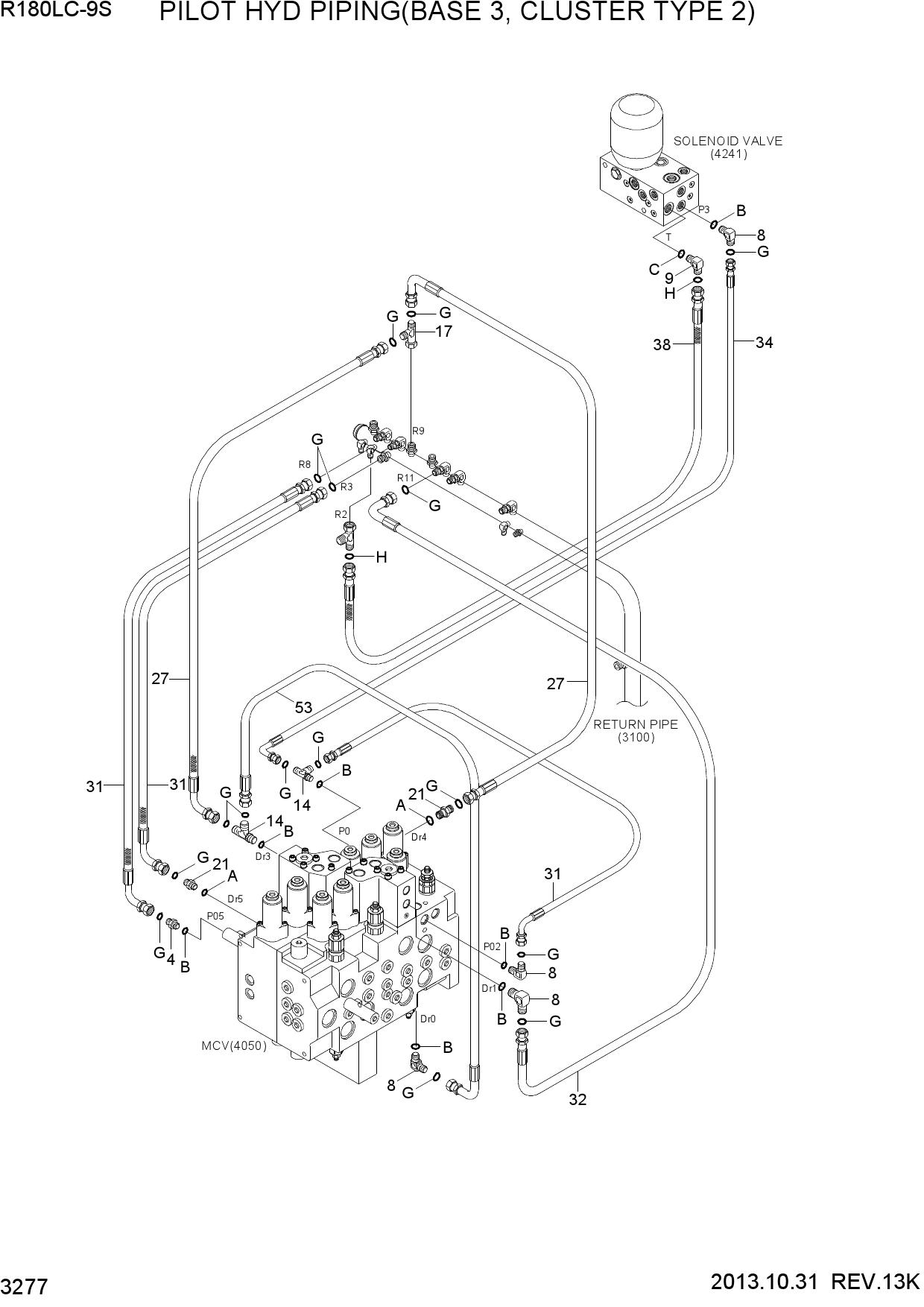 PILOT HYD PIPING(BASE 3, CLUSTER TYPE 2)