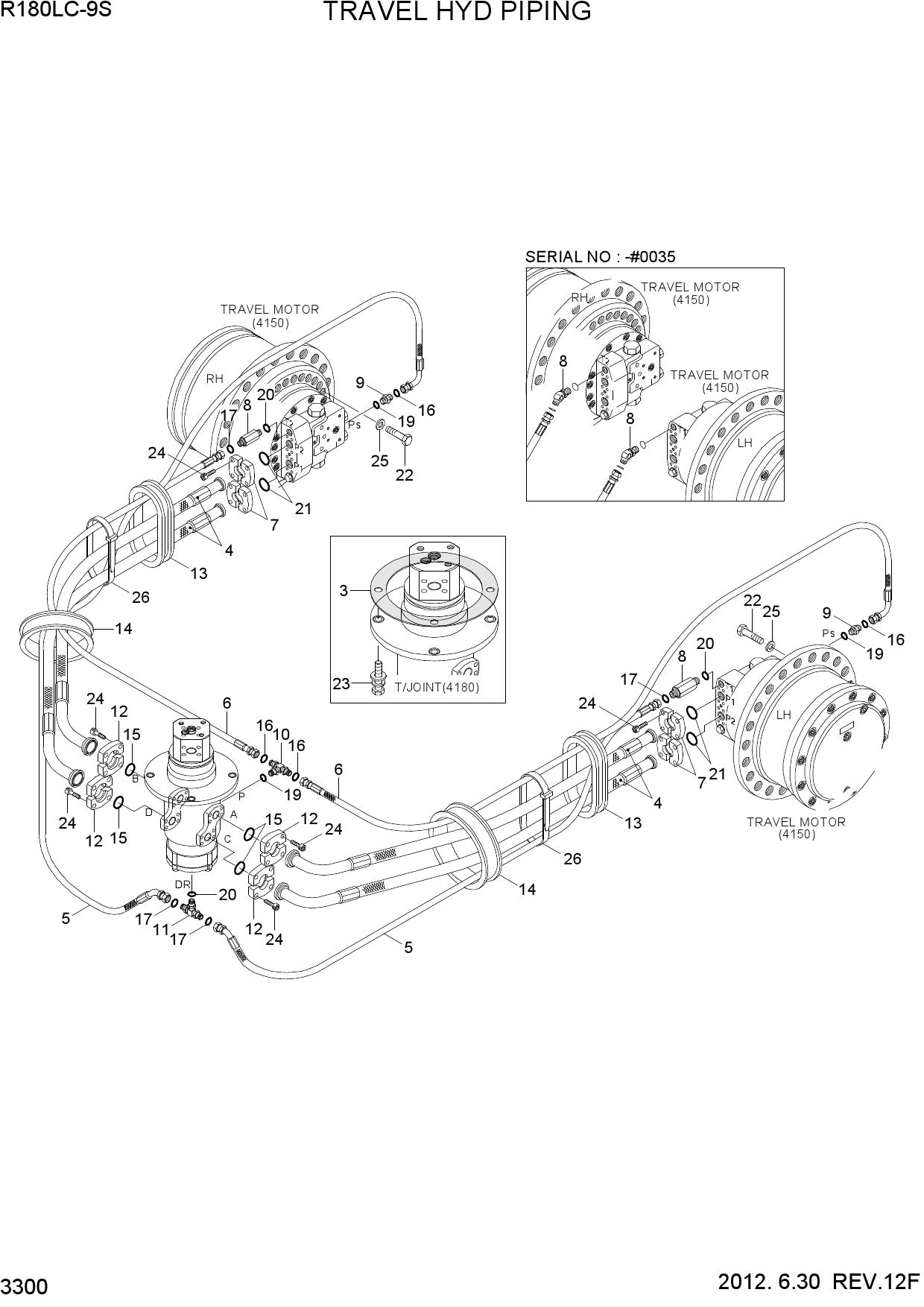 TRAVEL HYD PIPING(R180LC-9S)