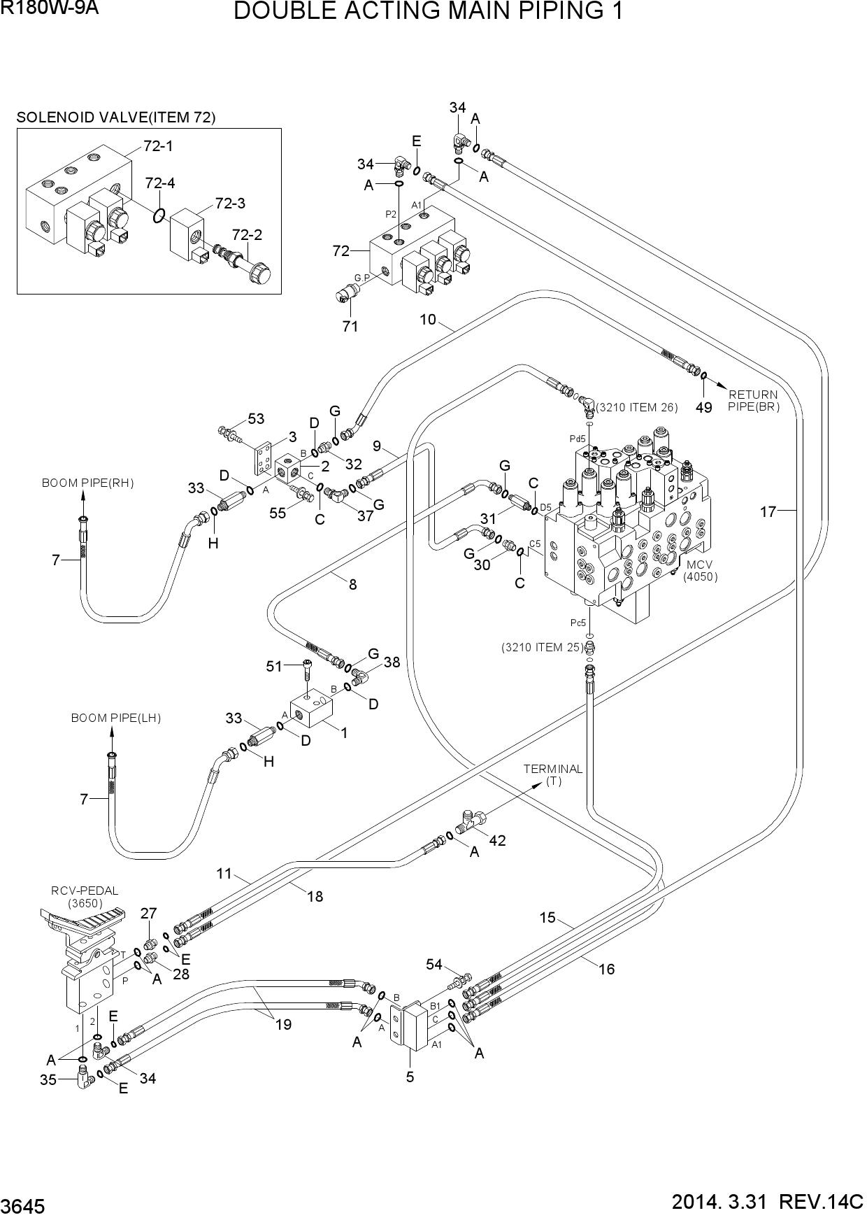 DOUBLE ACTING MAIN PIPING KIT 1