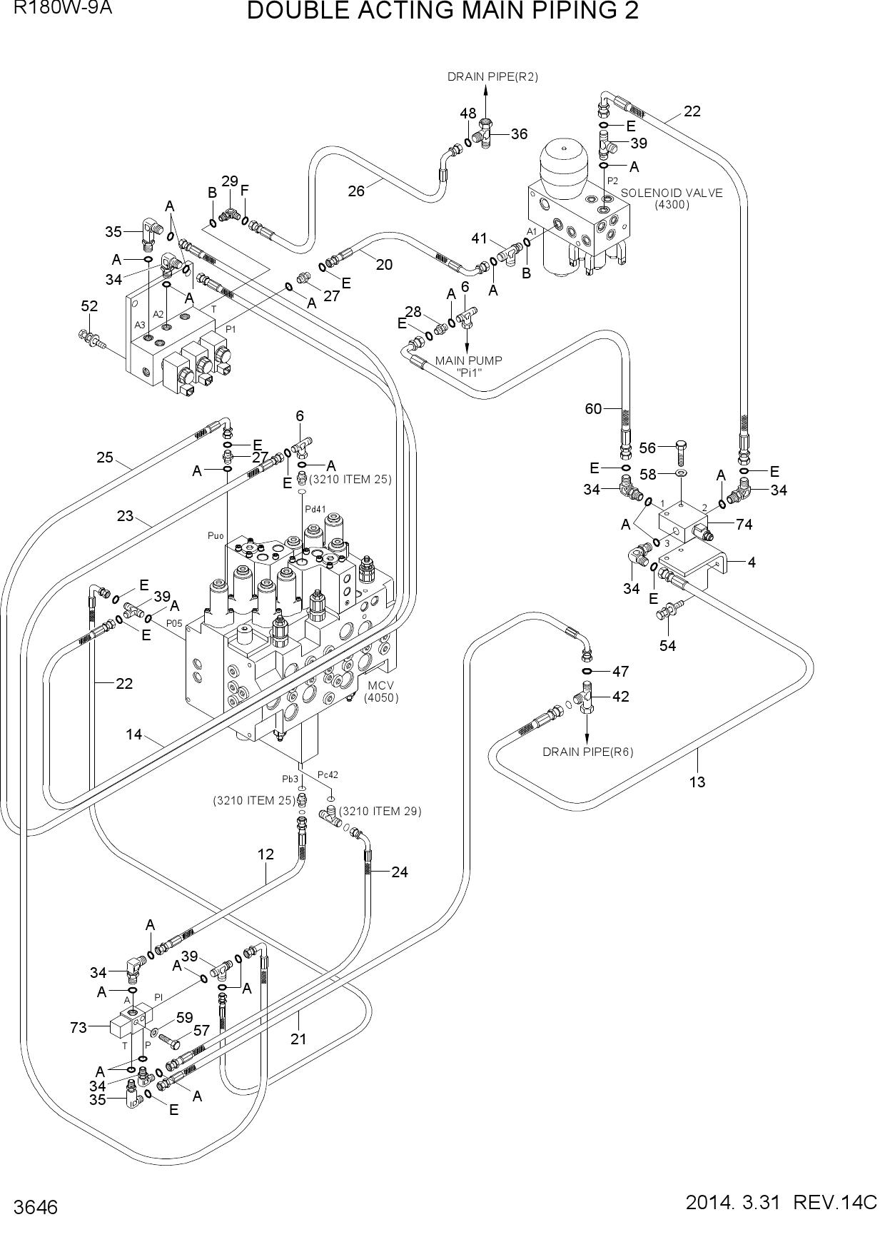 DOUBLE ACTING MAIN PIPING KIT 2
