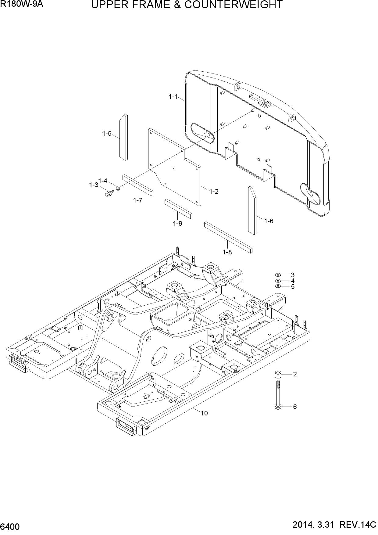 UPPER FRAME & COUNTERWEIGHT