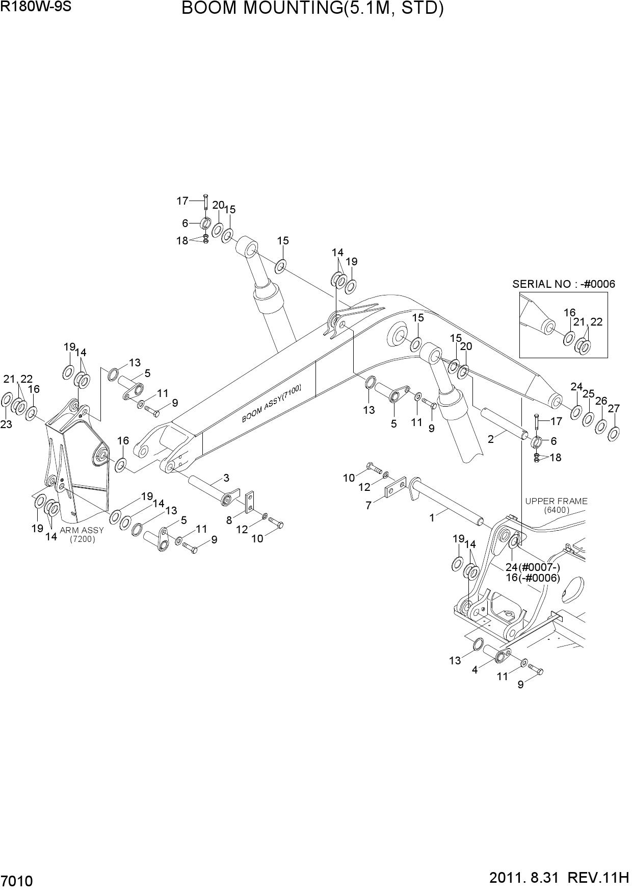 BOOM MOUNTING(5.1M, STD)