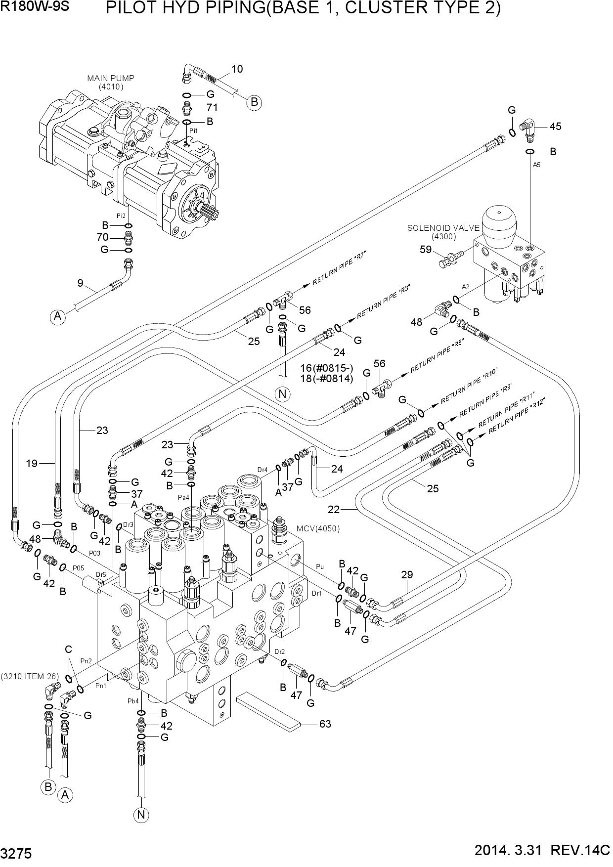 PILOT HYD PIPING(BASE 1, CLUSTER TYPE 2)
