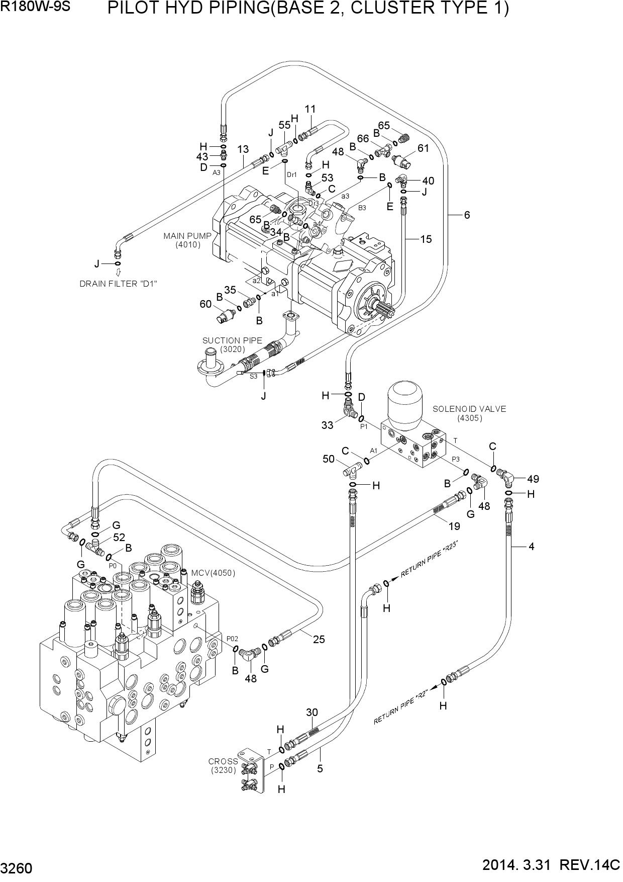 PILOT HYD PIPING(BASE 2, CLUSTER TYPE 1)