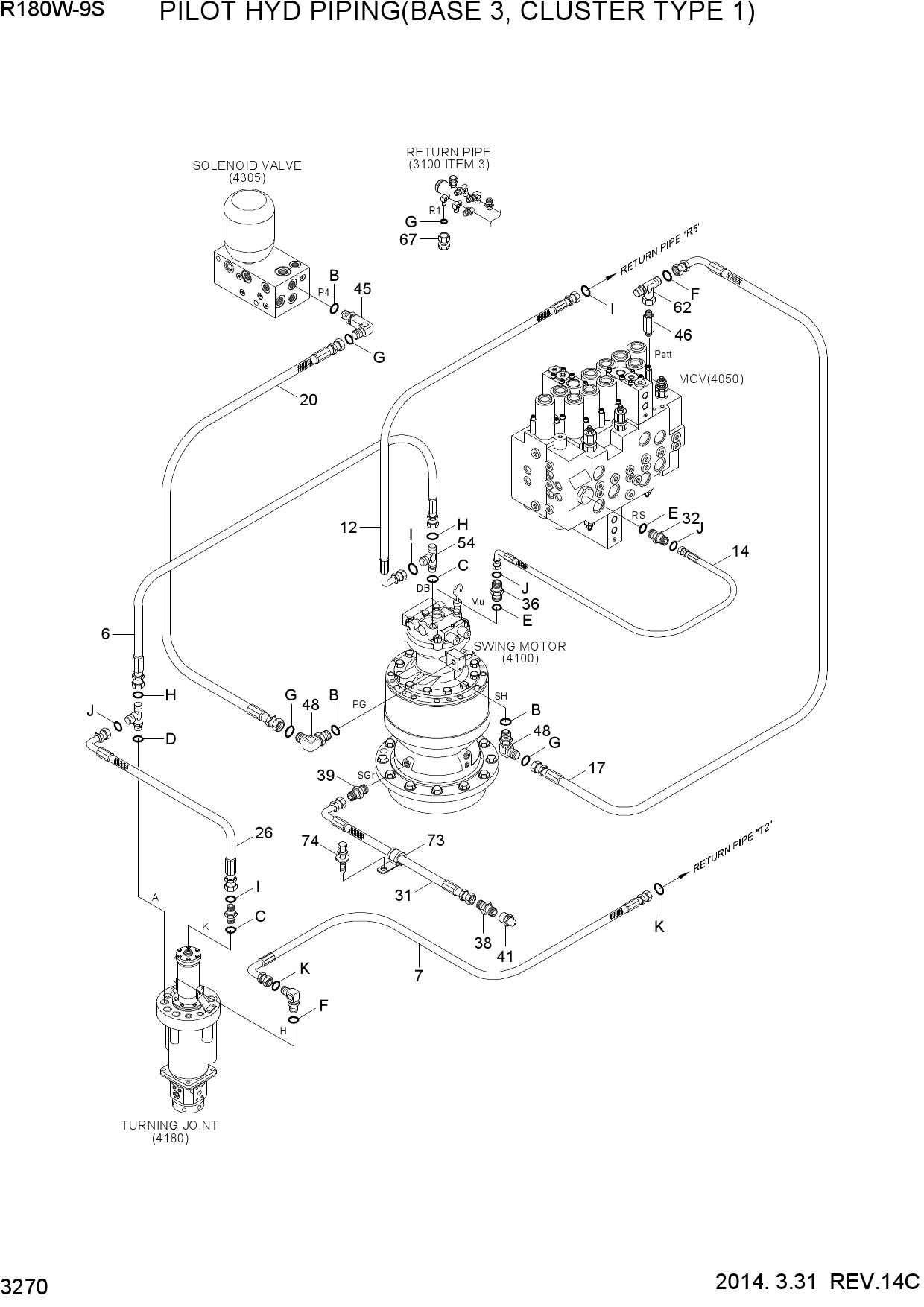 PILOT HYD PIPING(BASE 3, CLUSTER TYPE 1)
