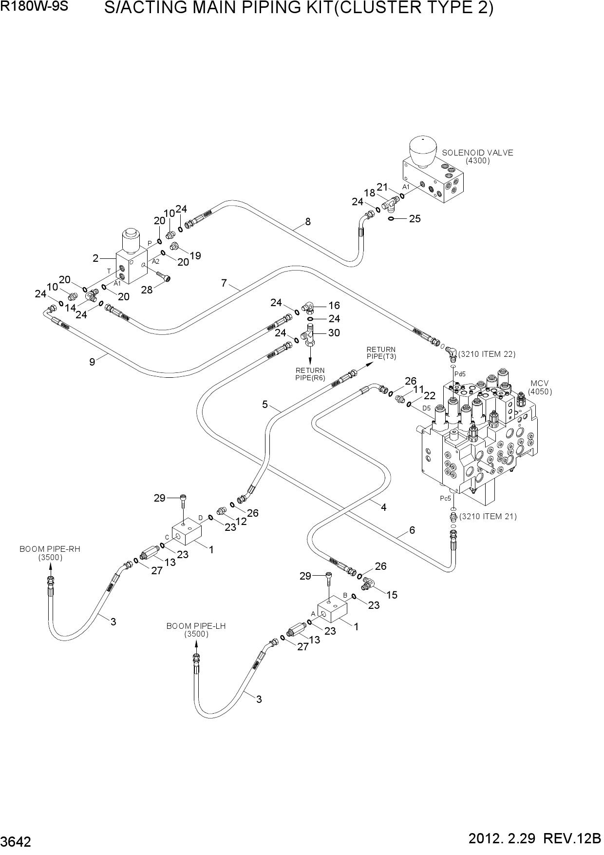 S/ACTING MAIN PIPING KIT(CLUSTER TYPE 2)