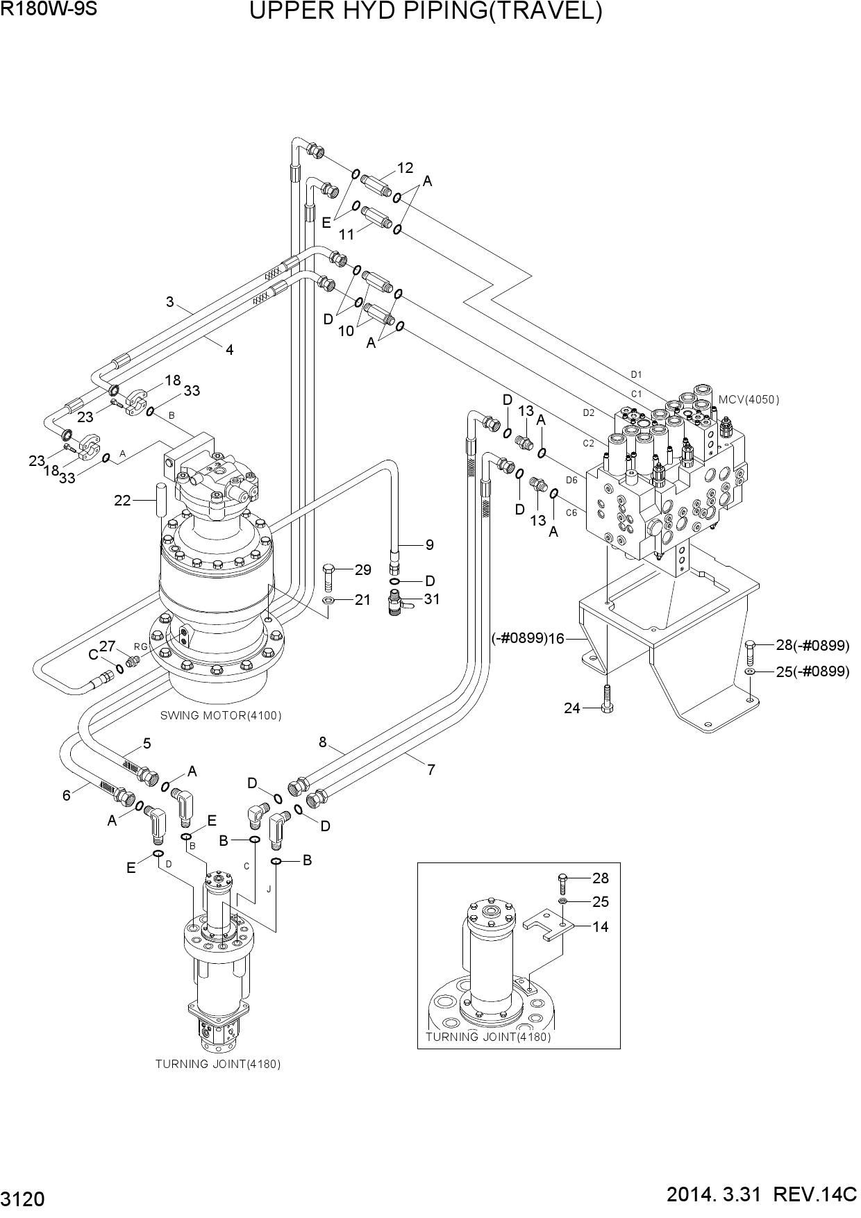 UPPER HYD PIPING(TRAVEL)