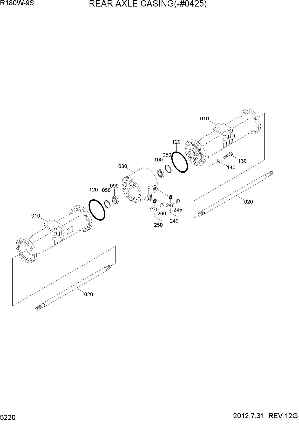 REAR AXLE CASING(-#0425)
