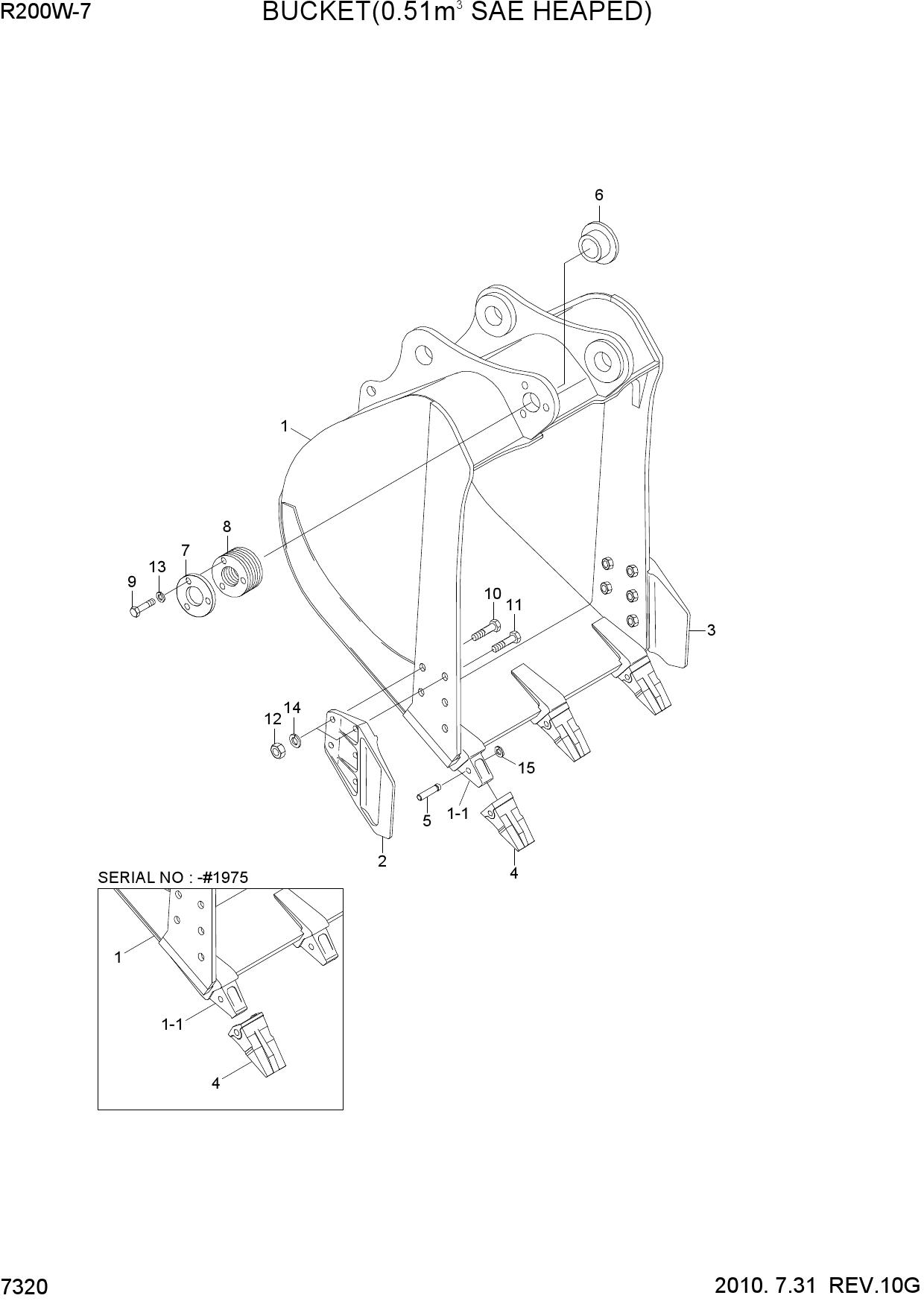 BUCKET(0.51M3 SAE HEAPED)