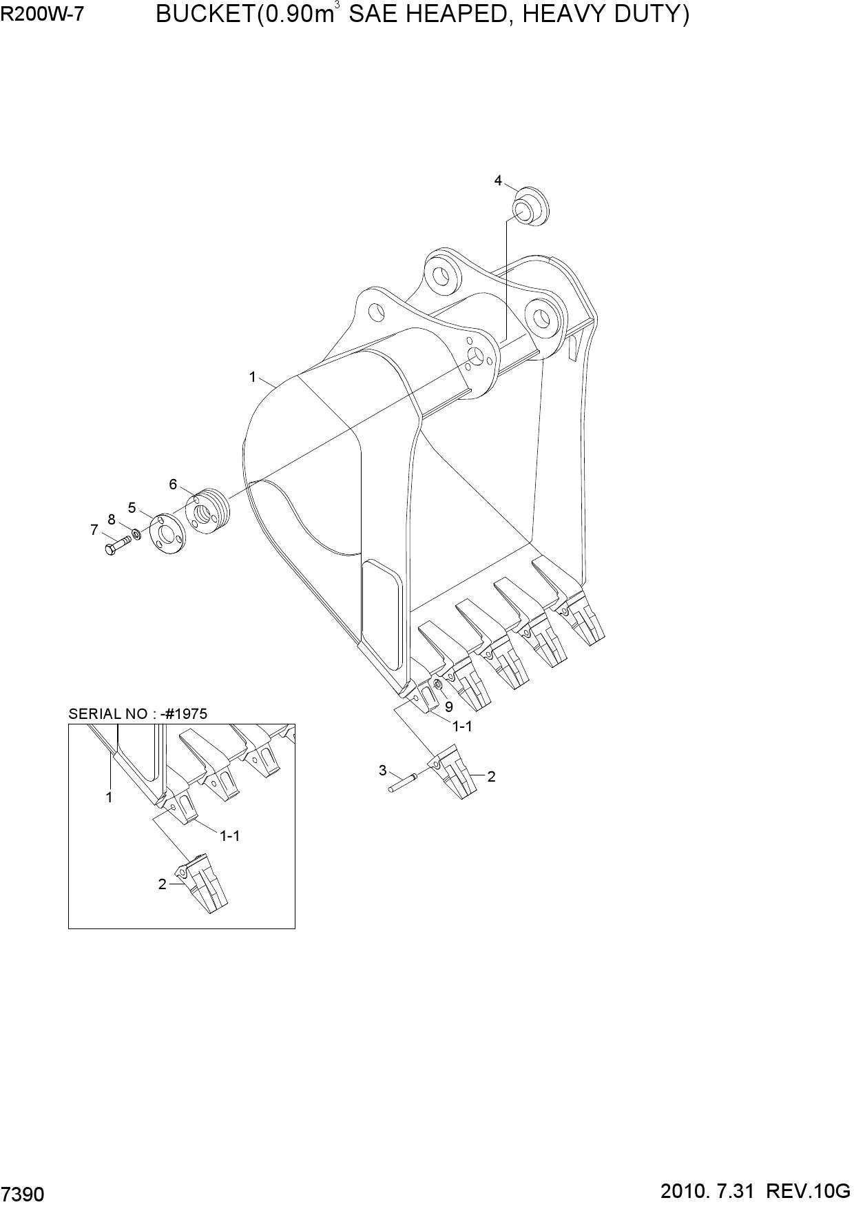 BUCKET(0.90M3 SAE HEAPED, HEAVY DUTY)
