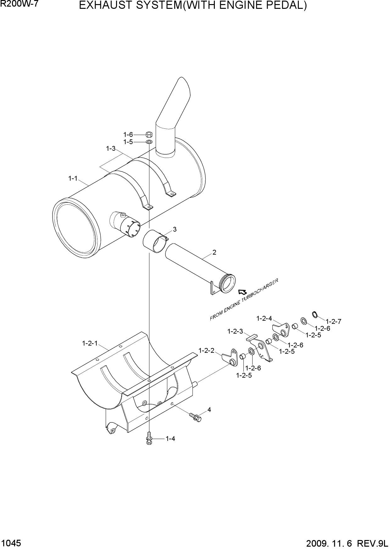 EXHAUST SYSTEM(WITH ENGINE PEDAL)