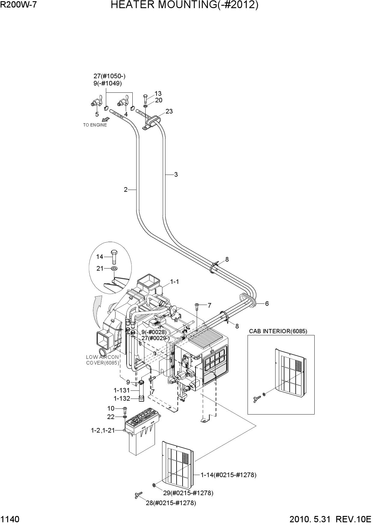 HEATER MOUNTING(-#2012)