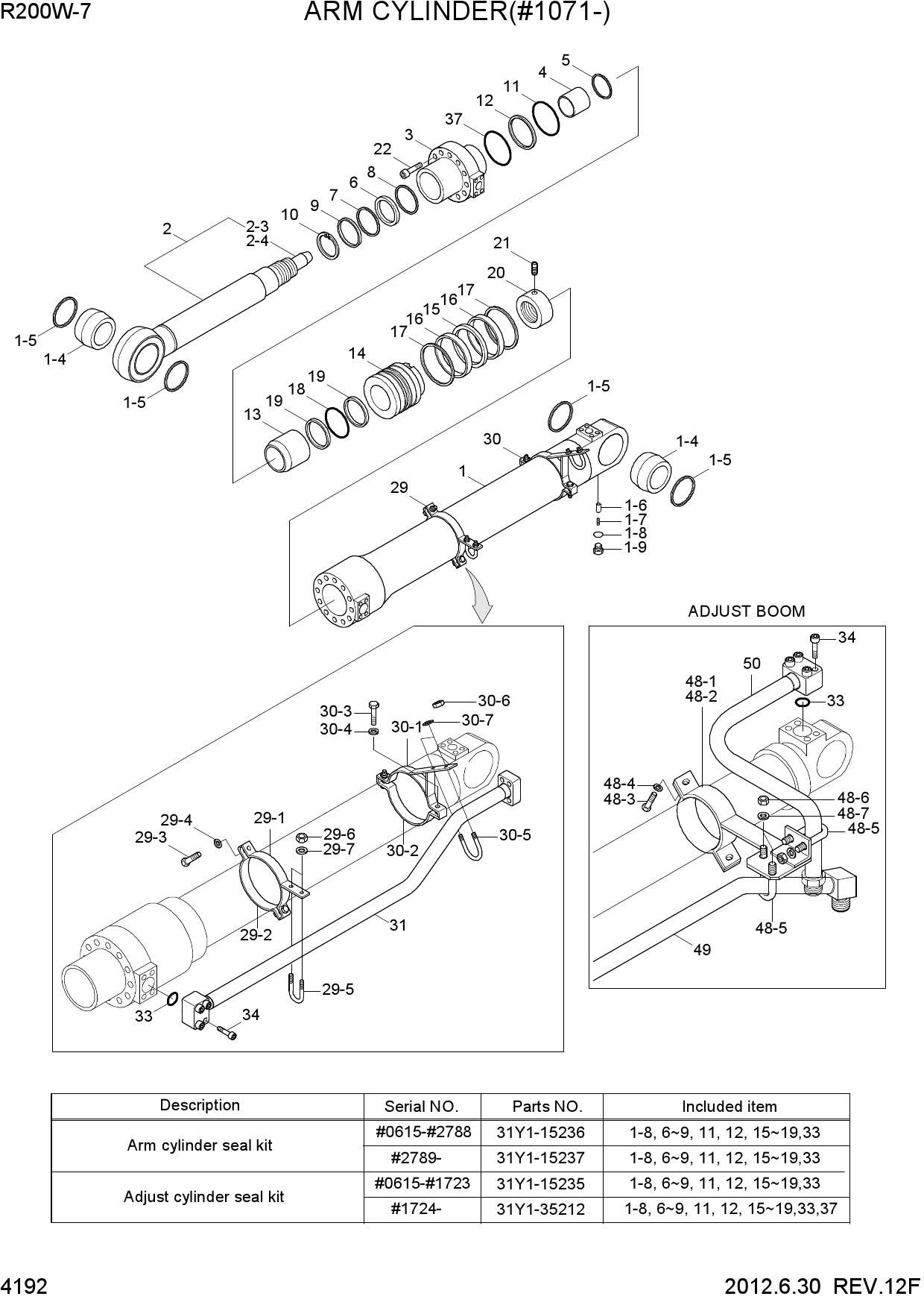 ARM CYLINDER(#1071-)