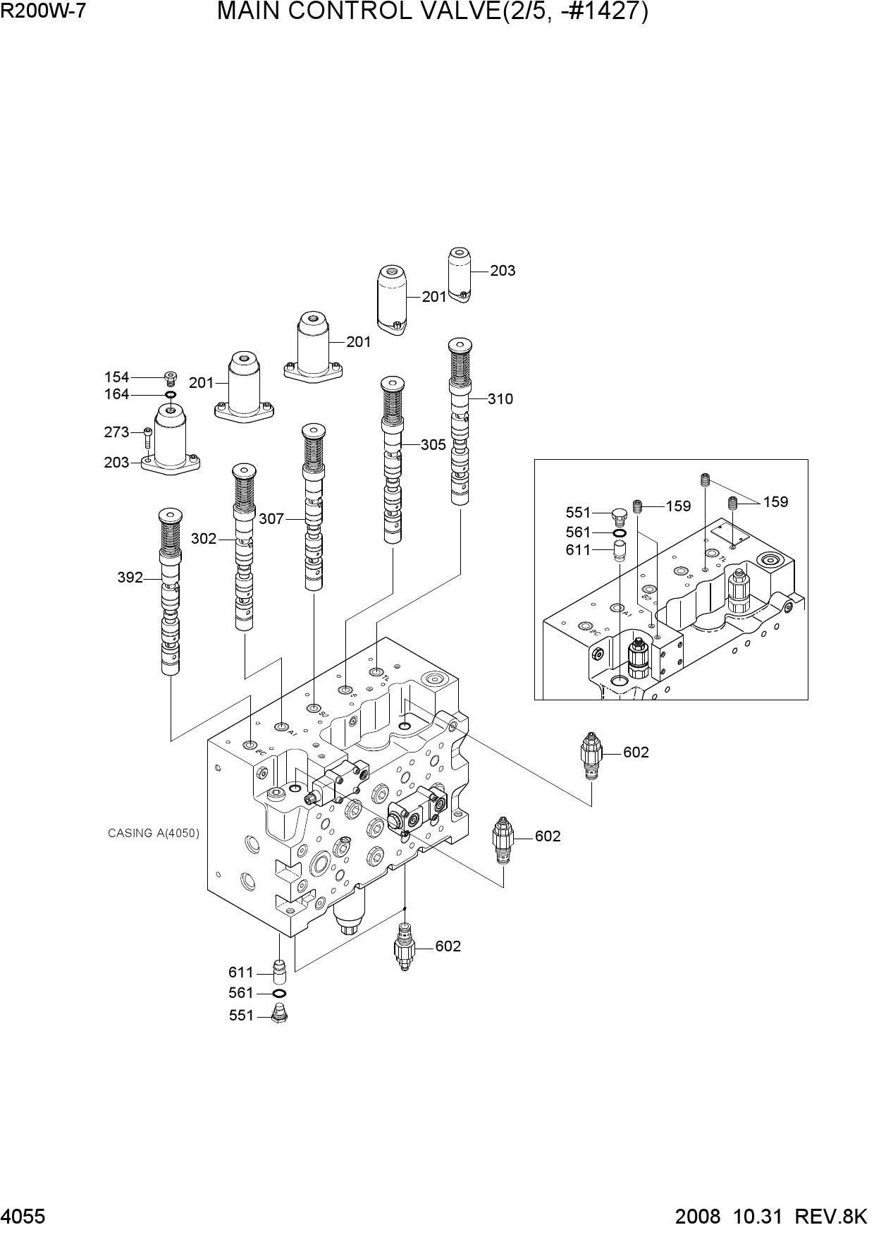 MAIN CONTROL VALVE(2/5, -#1427)