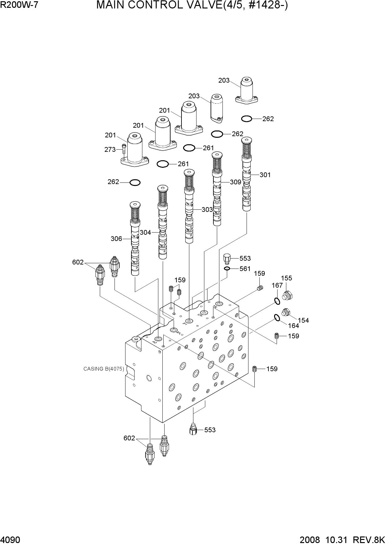 MAIN CONTROL VALVE(4/5, #1428-)