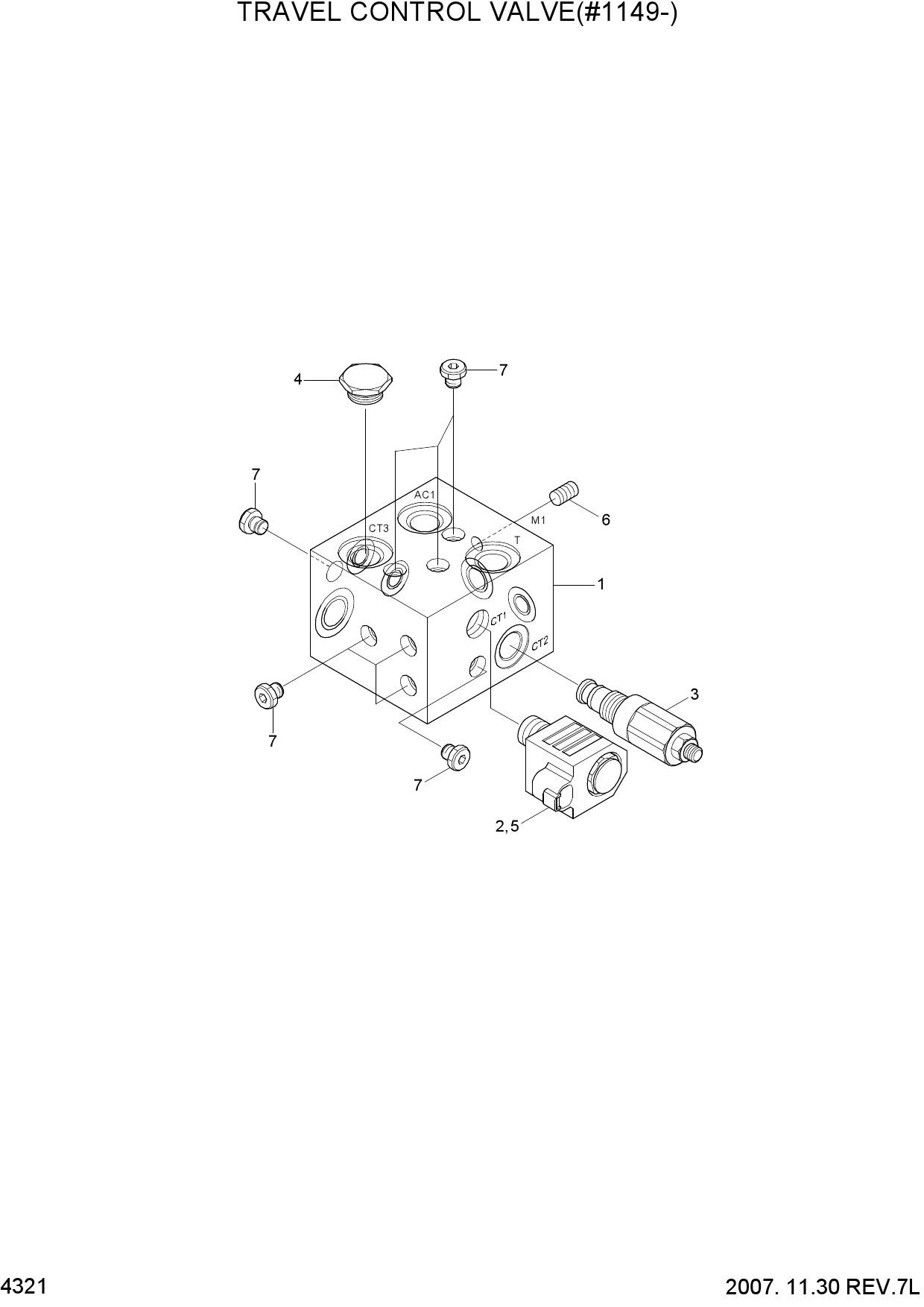 TRAVEL CONTROL VALVE(#1149-)