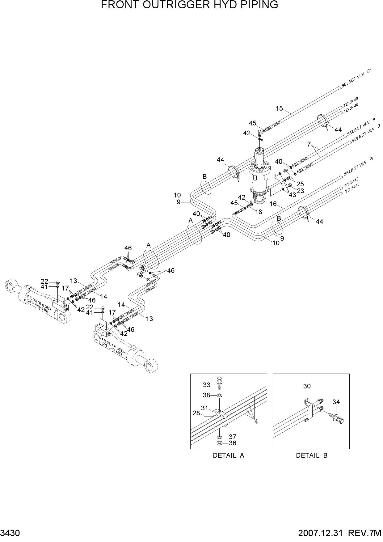 FRONT OUTRIGGER HYD PIPING