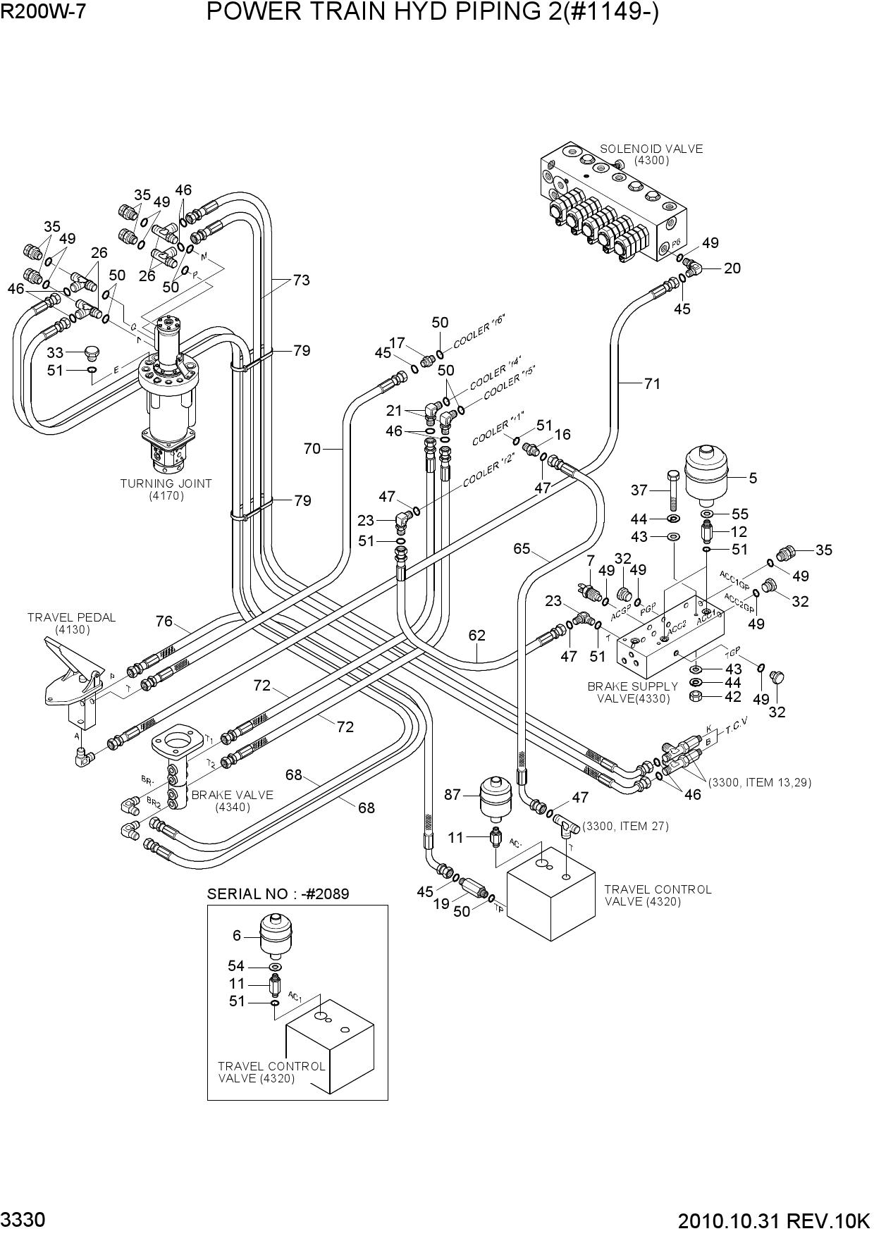 POWER TRAIN HYD PIPING 2(#1149-)