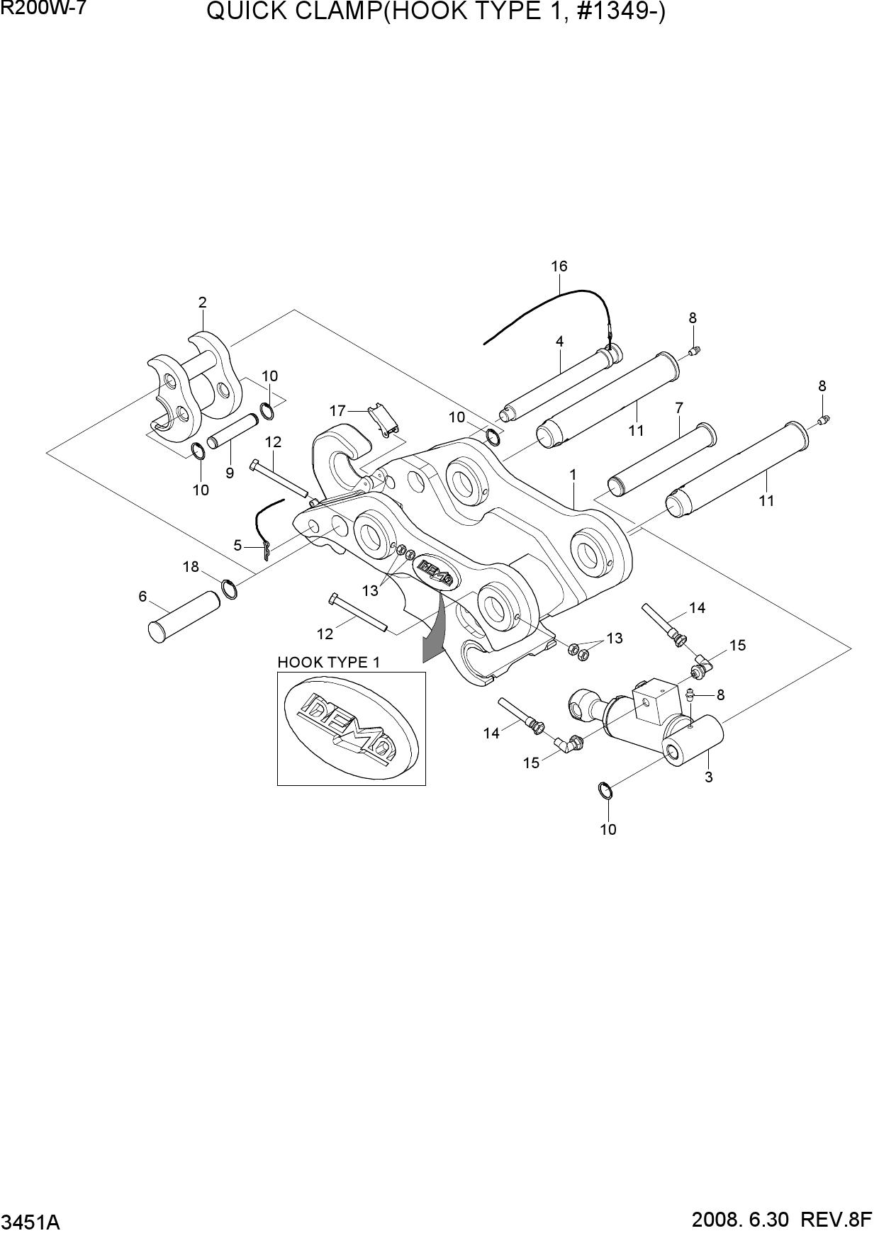 QUICK CLAMP(HOOK TYPE 1, #1349-)