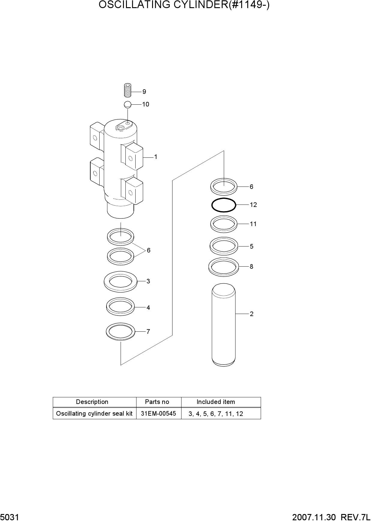 OSCILLATING CYLINDER(#1149-)