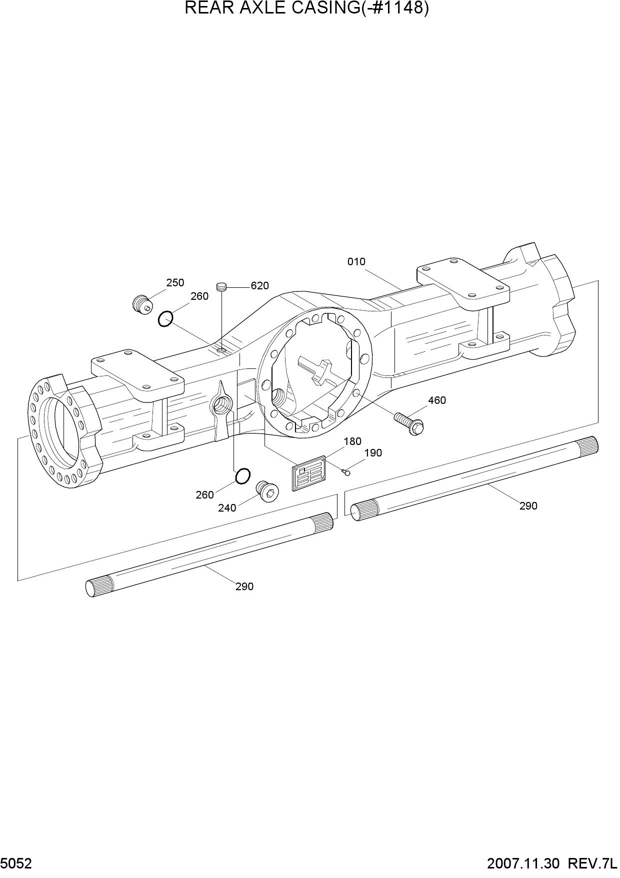 REAR AXLE CASING(-#1148)
