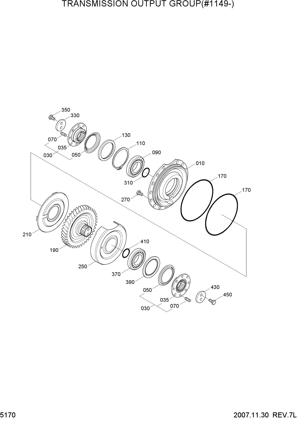 TRANSMISSION OUTPUT GROUP(#1149-)