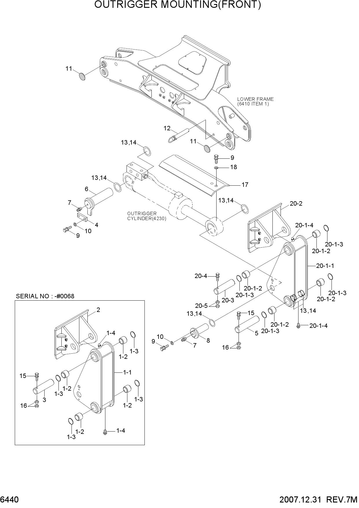 OUTRIGGER MOUNTING(FRONT)