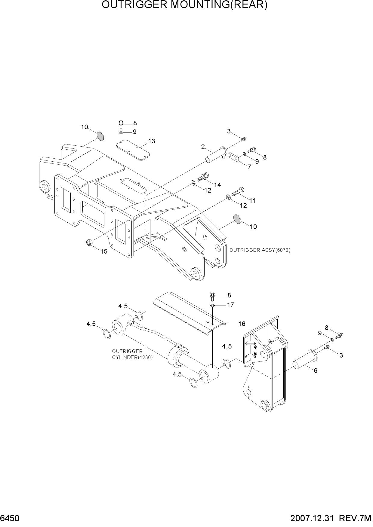 OUTRIGGER MOUNTING(REAR)