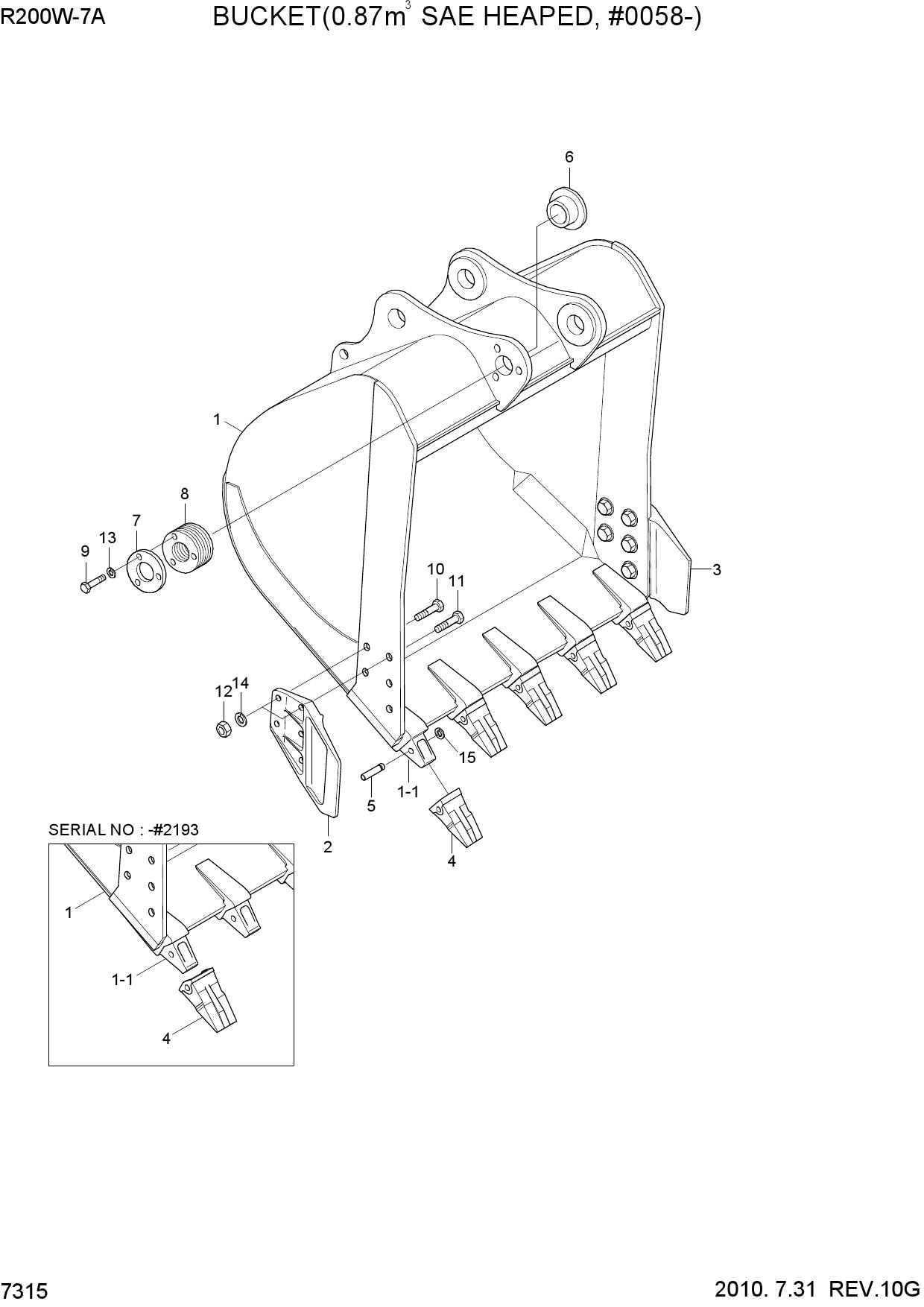 BUCKEC(0.87M3 SAE HEAPED, #0058-)