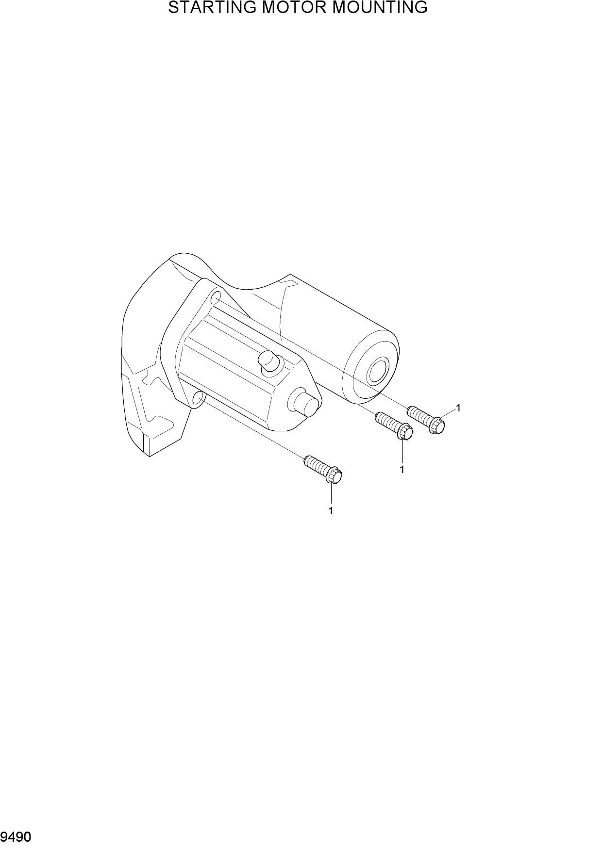 STARTING MOTOR MOUNTING