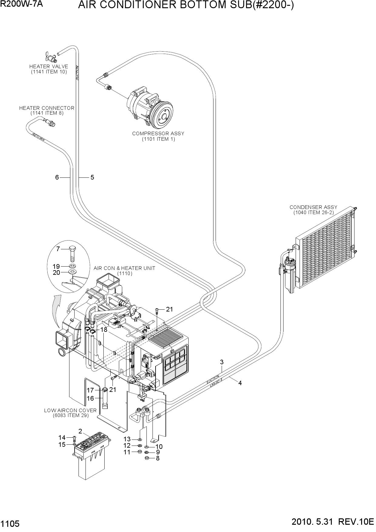AIR CONDITIONER BOTTOM SUB(#2200-)