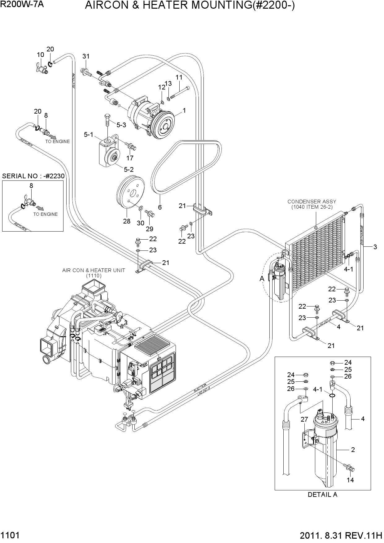AIRCON & HEATER MOUNTING(#2200-)