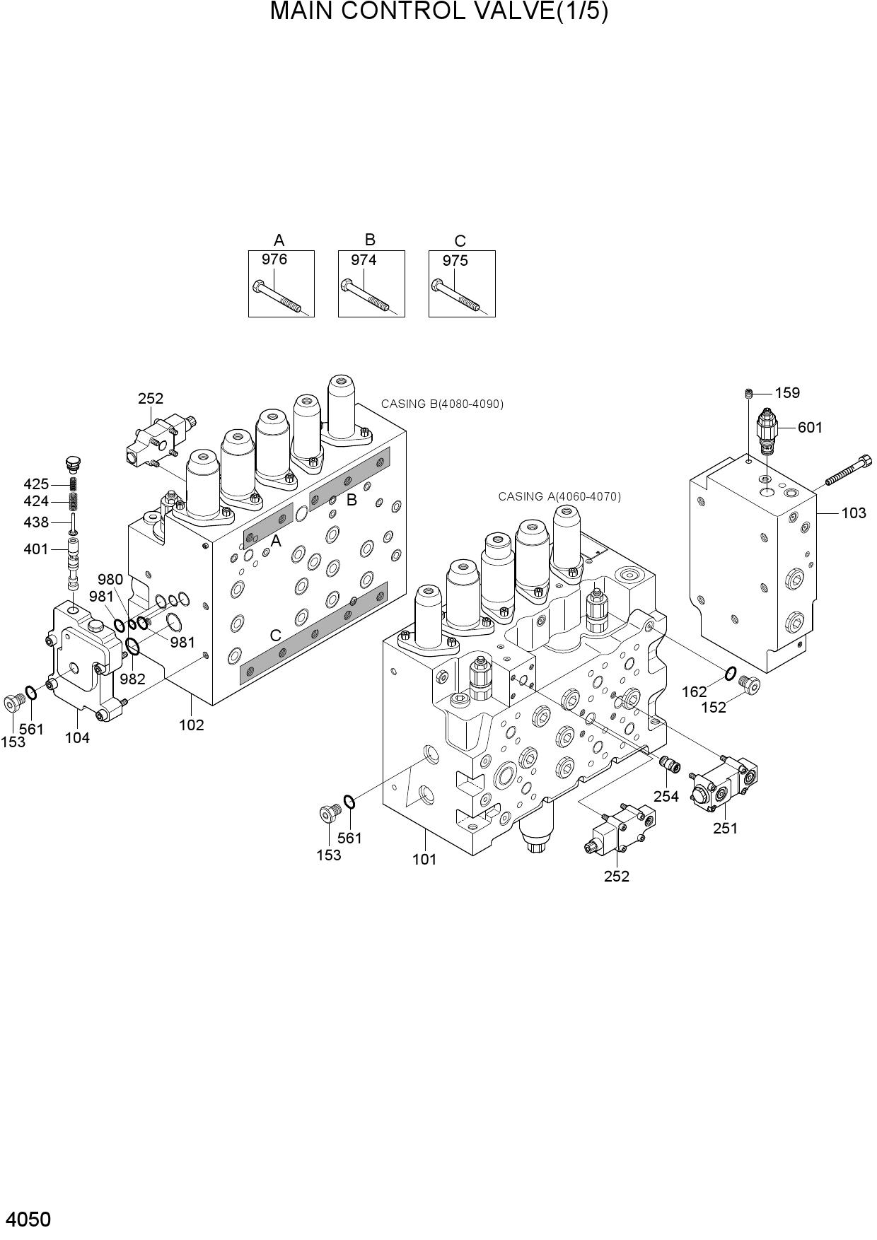 MAIN CONTROL VALVE(1/5)